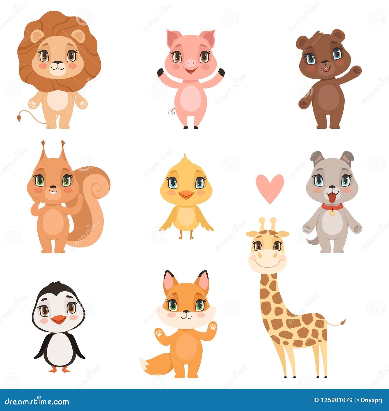 Animal Baby Cartoon. Domestic Pig Dog and Wild Lion Bear Squirrel and Giraffe Funny Cute Animals Kids Vector Pictures Stock Vector - Illustration of bird, isolated: 125901079 Animal Baby Cartoon. Domestic Pig Dog and Wild Lion Bear Squirrel and Giraffe Funny Cute Animals Kids Vector Pictures Stock Vector - Illustration of bird, isolated: 125901079