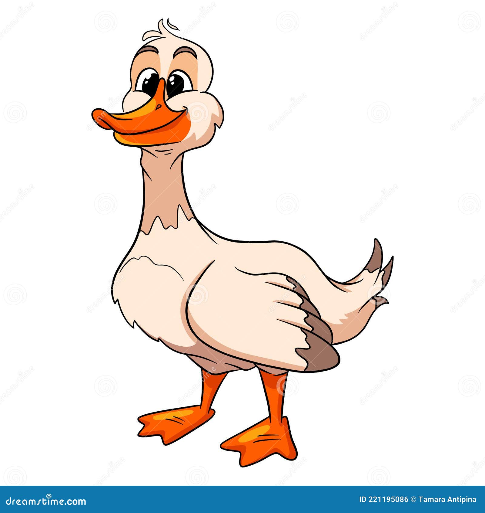 Animal Character Funny Goose in Cartoon Style Stock Vector ...