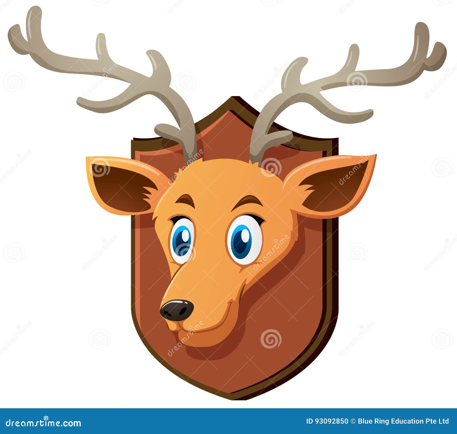 Animal Collection with Deer Head Stock Vector Illustration of