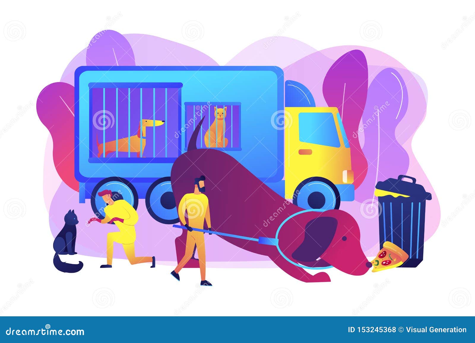 Download Animal Control Service Concept Vector Illustration Stock Vector - Illustration of cartoon ...