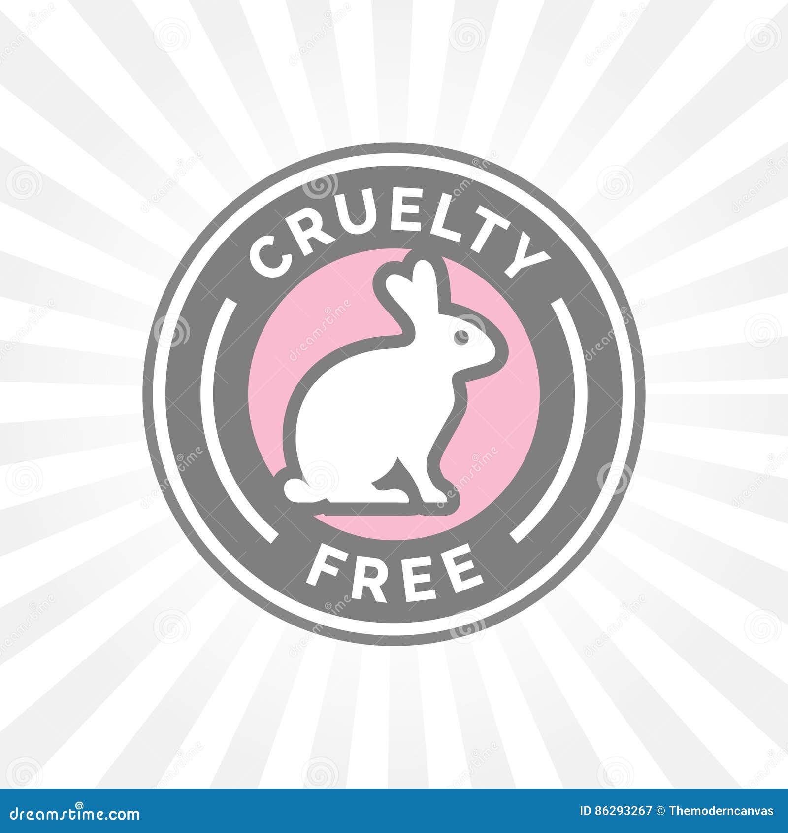 Download Animal Cruelty Free Icon Design With Rabbit Vector Badge ...
