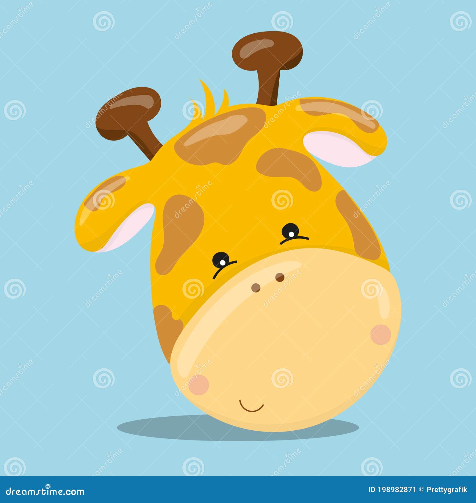 Animal faces giraffe 02 stock illustration. Illustration of animal