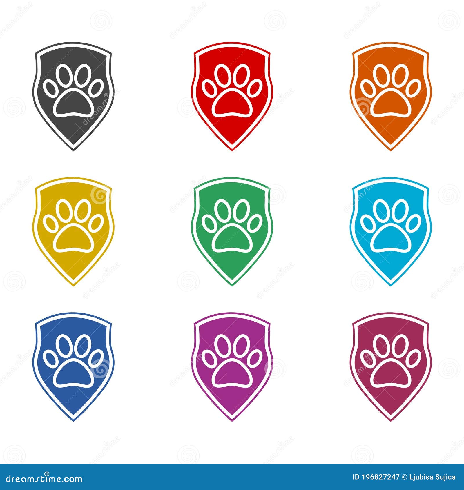 Animal Health Insurance Icon, Color Set Stock Vector - Illustration of  human, icon: 196827247