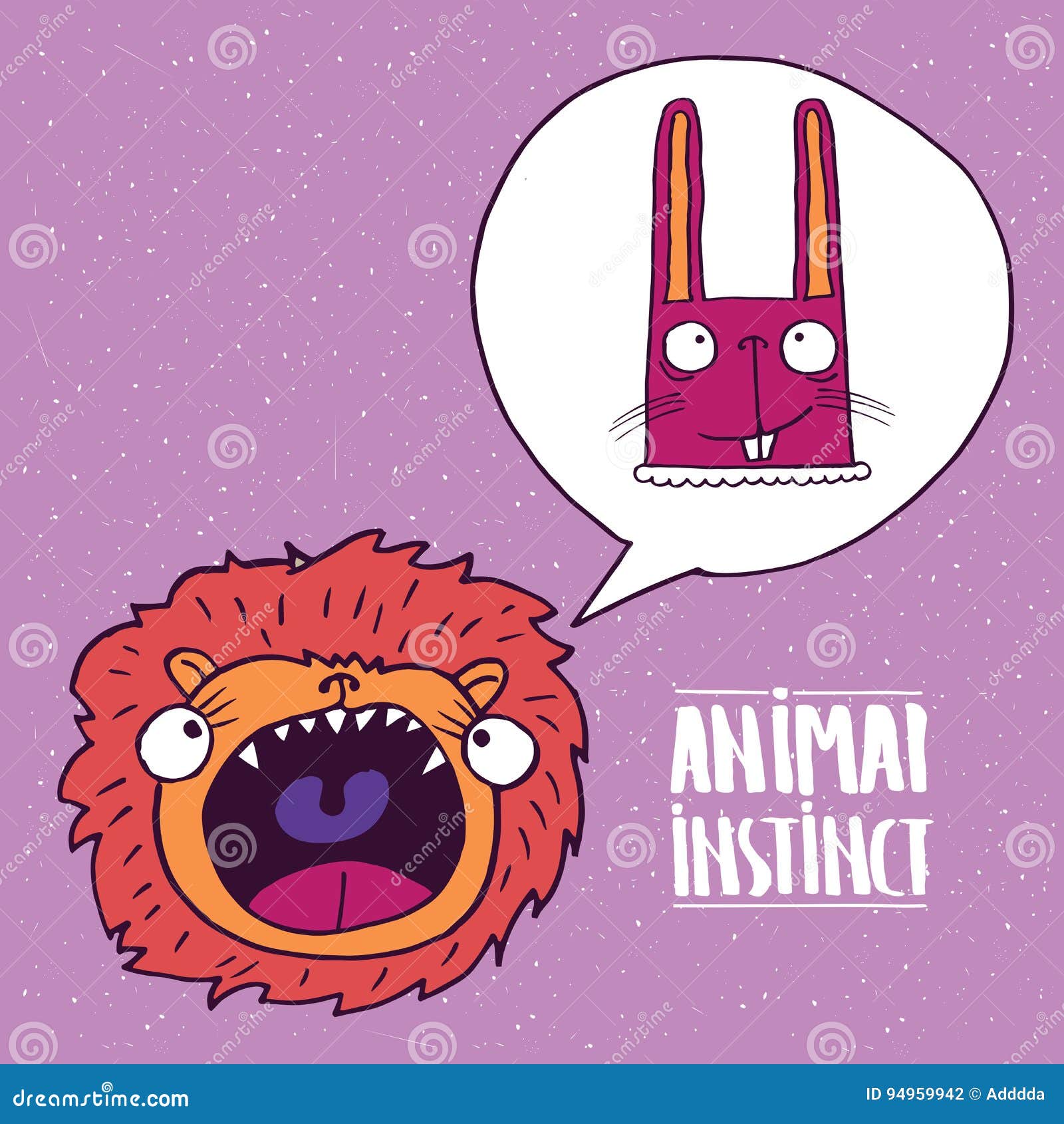 Animal Instinct from Lion To Rabbit Stock Vector - Illustration of facial,  face: 94959942