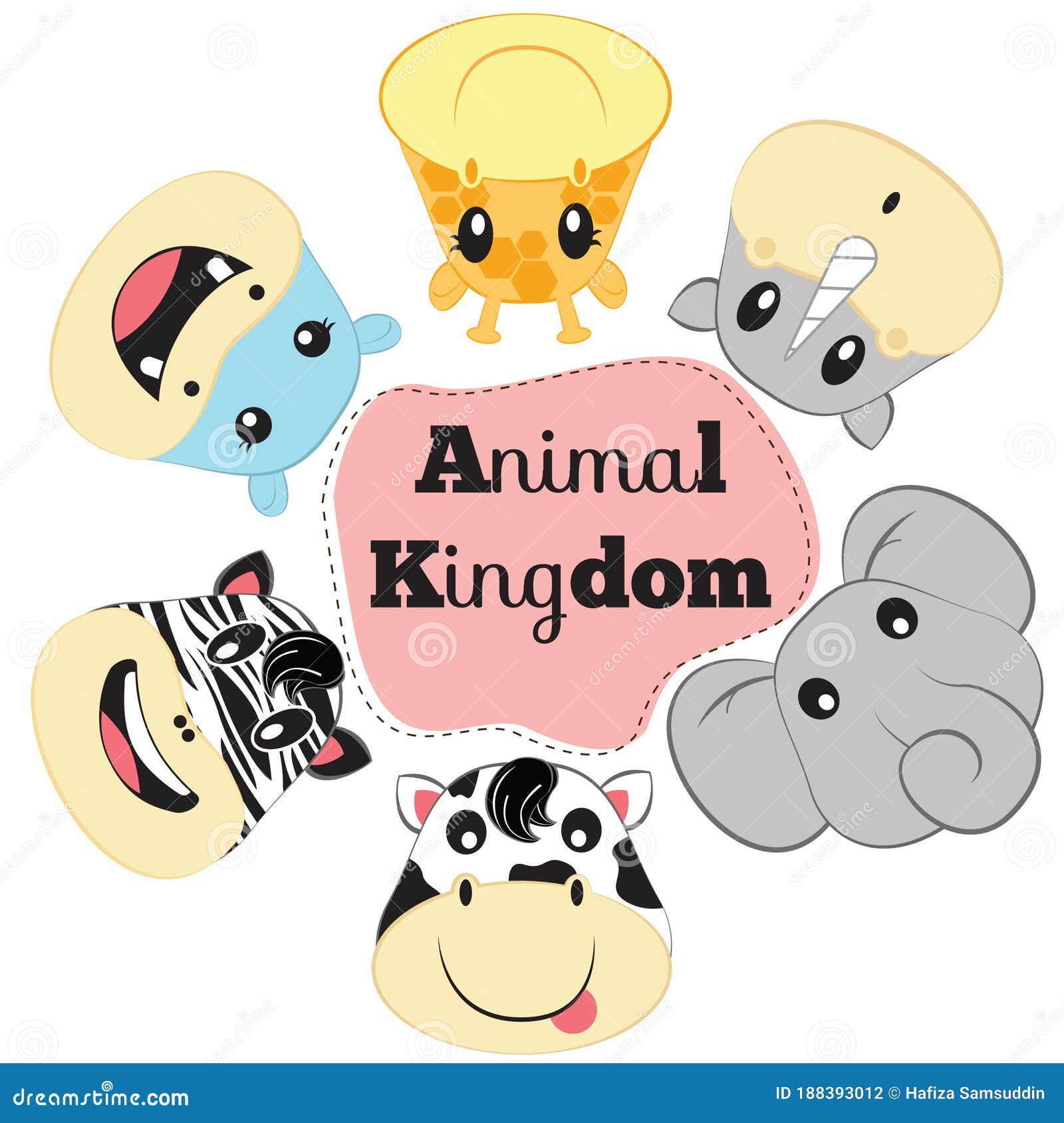 Animal Kingdom. Vector Illustration Decorative Design Stock Vector -  Illustration of elephant, animals: 188393012