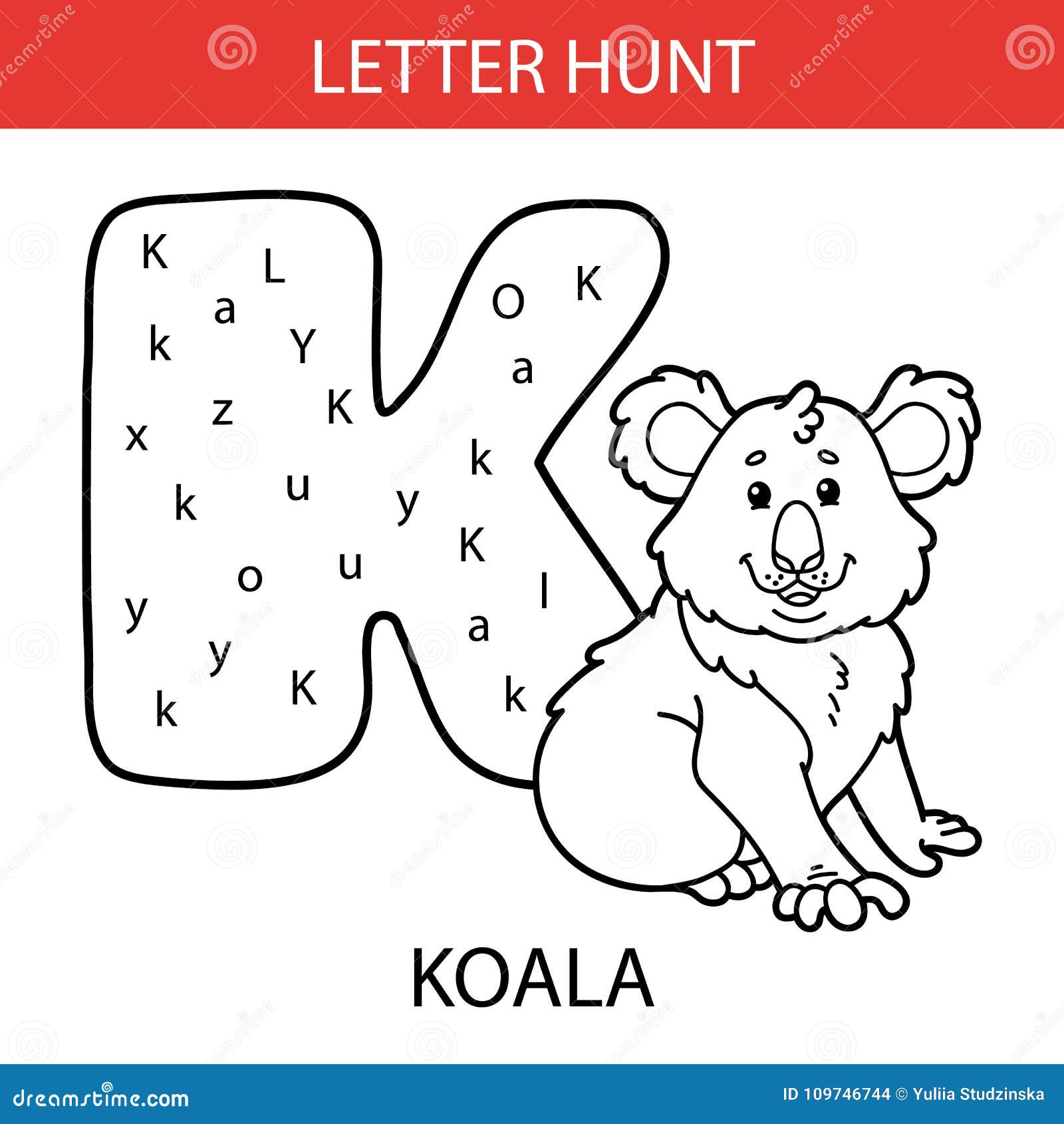 Animal letter hunt koala stock vector. Illustration of bear - 109746744 Animal letter hunt koala stock vector. Illustration of bear - 109746744