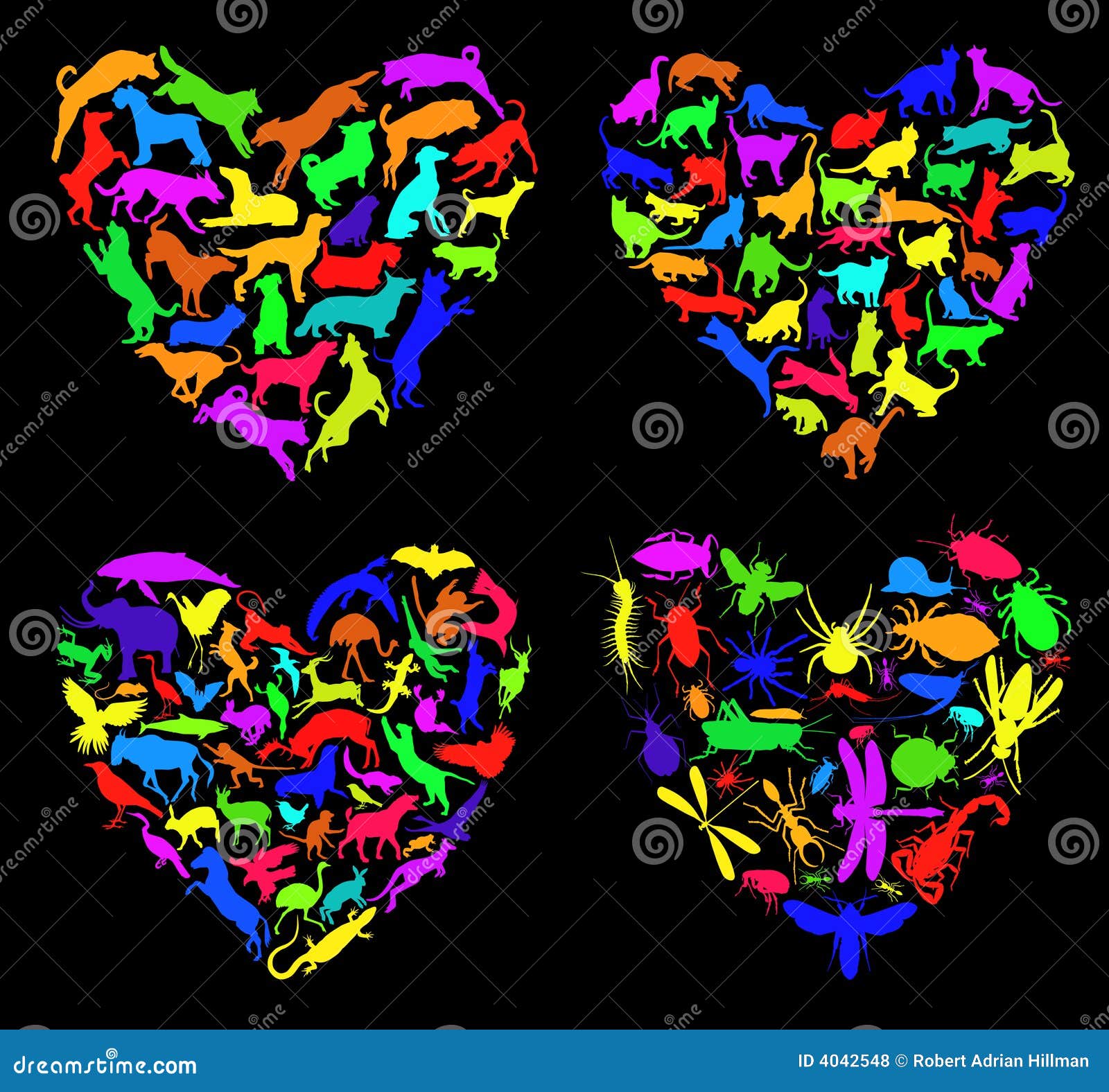 Animal love stock vector. Illustration of valentine, element - 4042548