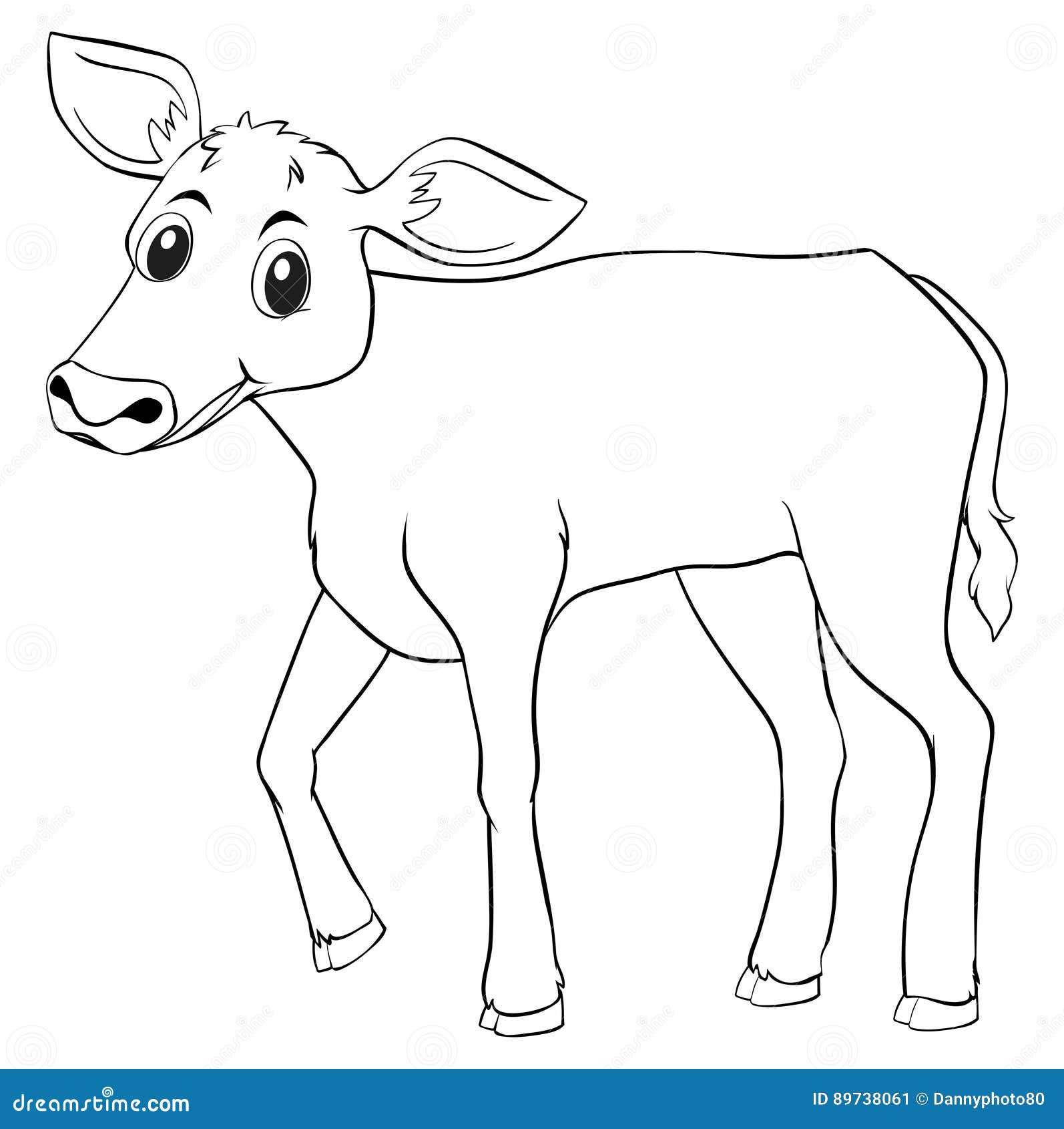 Download Animal outline for cow stock vector. Illustration of creature - 89738061