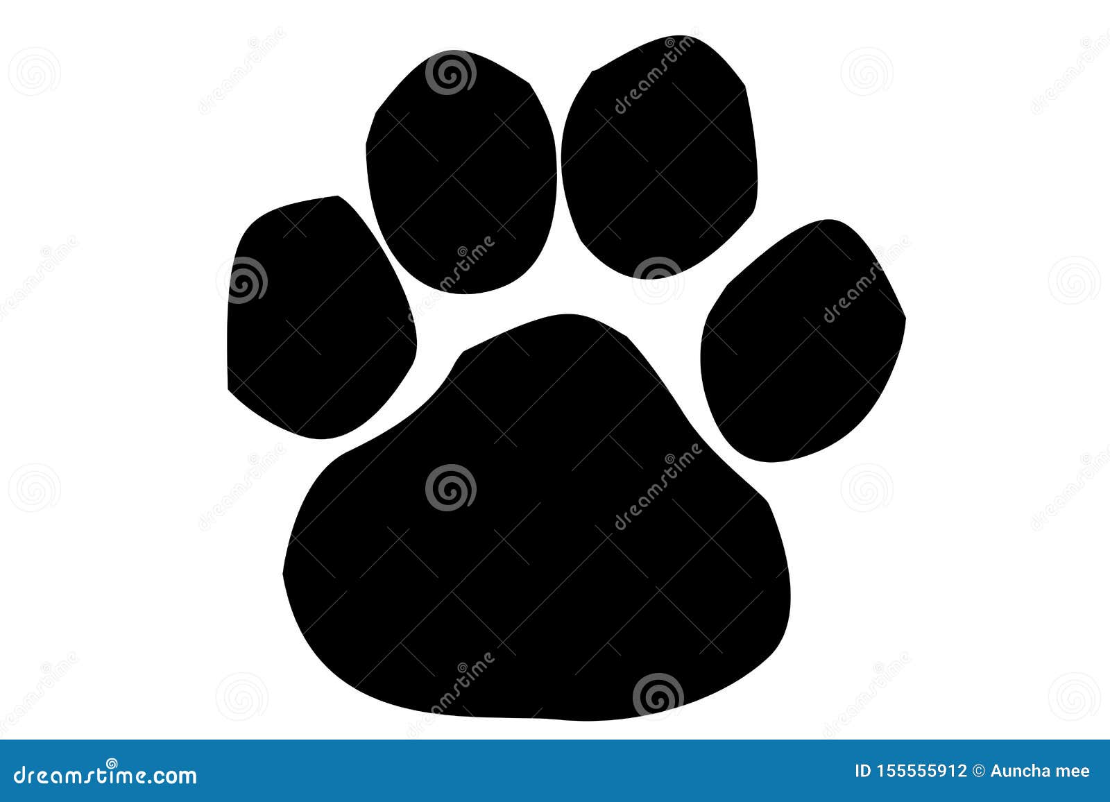 Animal Paw Print Icon White Background. Illustration Design Stock - of cute: 155555912