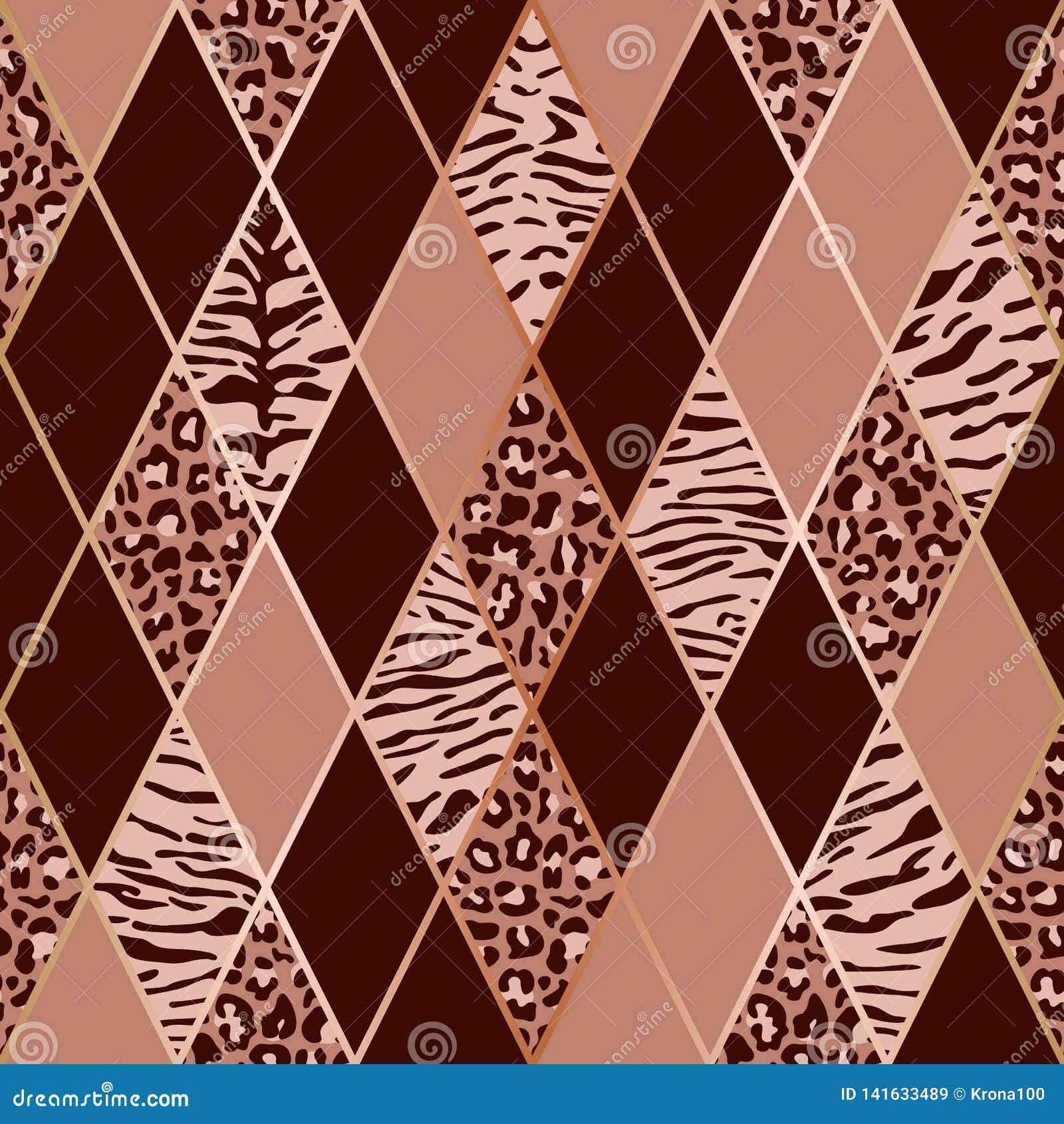 Download Animal Pink And Maroon Geometric Seamless Pattern Stock Vector Illustration Of Modern Fashion 141633489