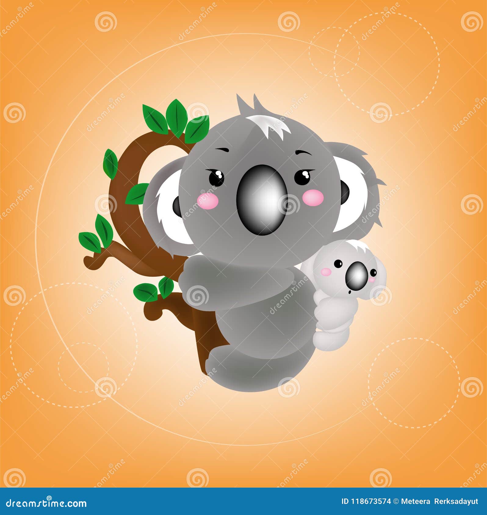 Animal Planet Collection : Mother and Baby Koala Stock Illustration -  Illustration of holding, happy: 118673574