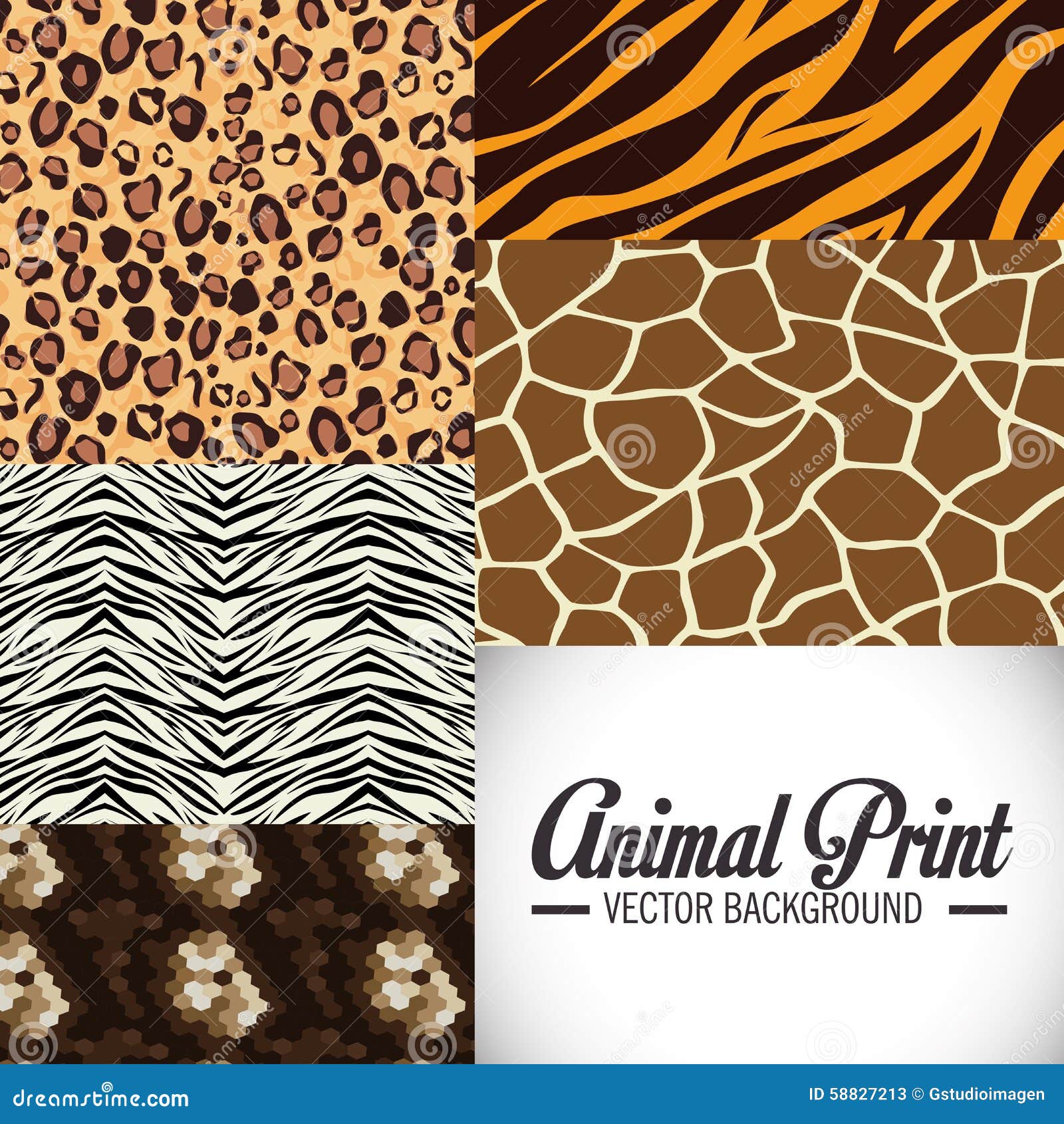 Animal prints design. stock vector. Illustration of ornate 58827213