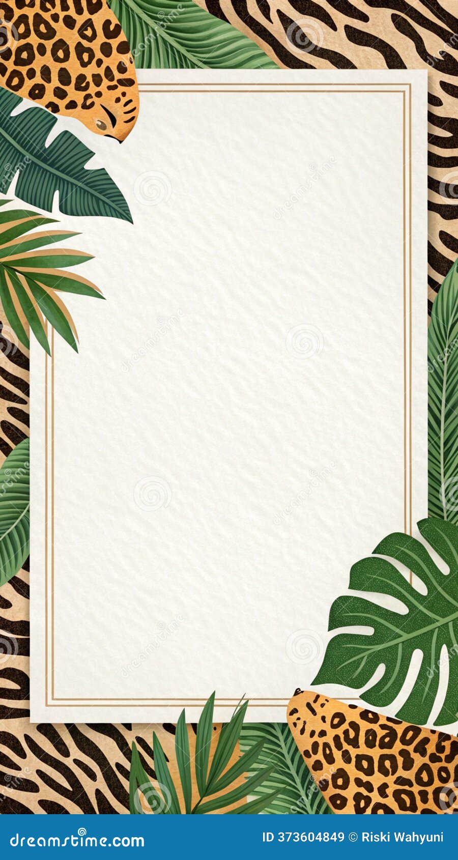 Animal Print Border Paper Texture Bold and Wild Stock Illustration -  Illustration of overlay, unique: 373604849, image size:900x1690