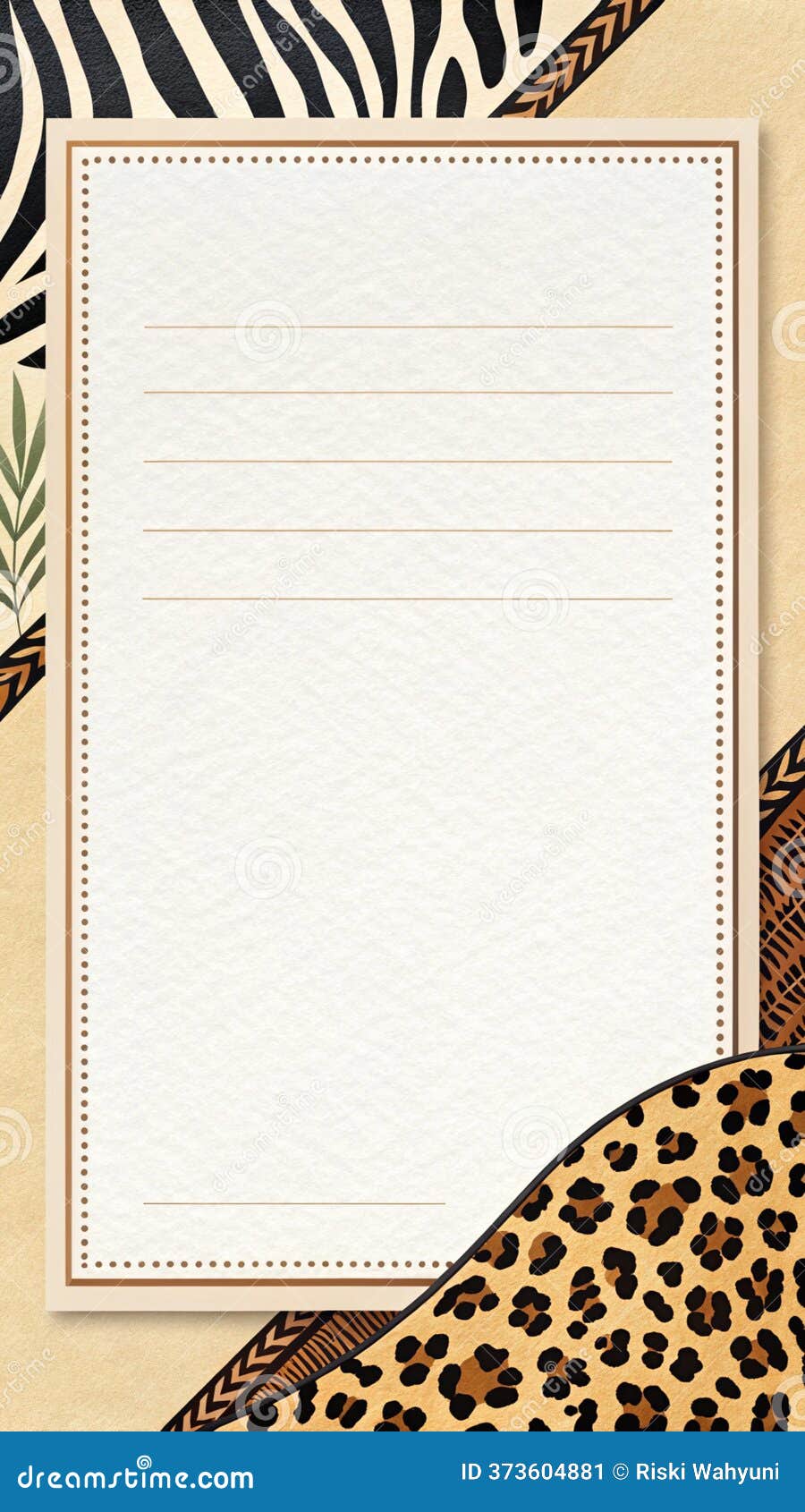 Animal Print Border Paper Texture Bold and Wild Stock Illustration -  Illustration of edgy, bold: 373604881, image size:900x1690