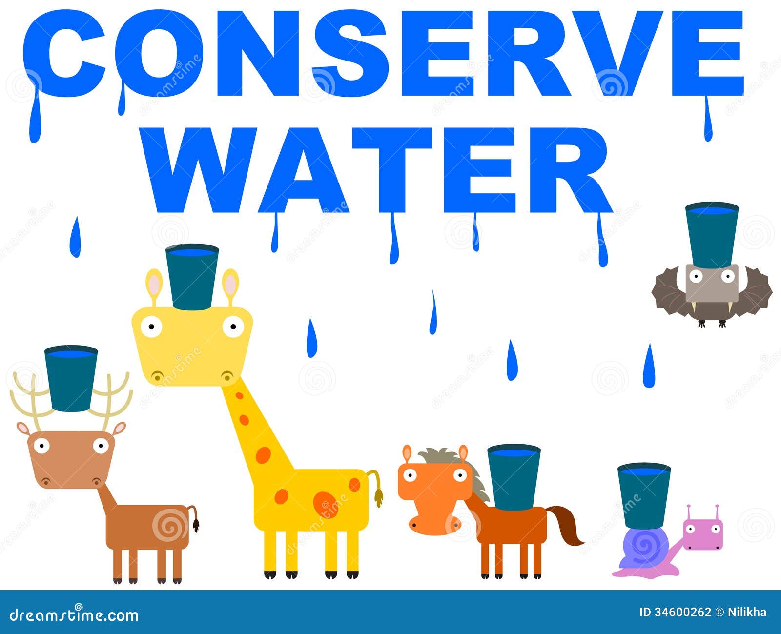 Animal s conservation stock illustration. Illustration of water - 34600262