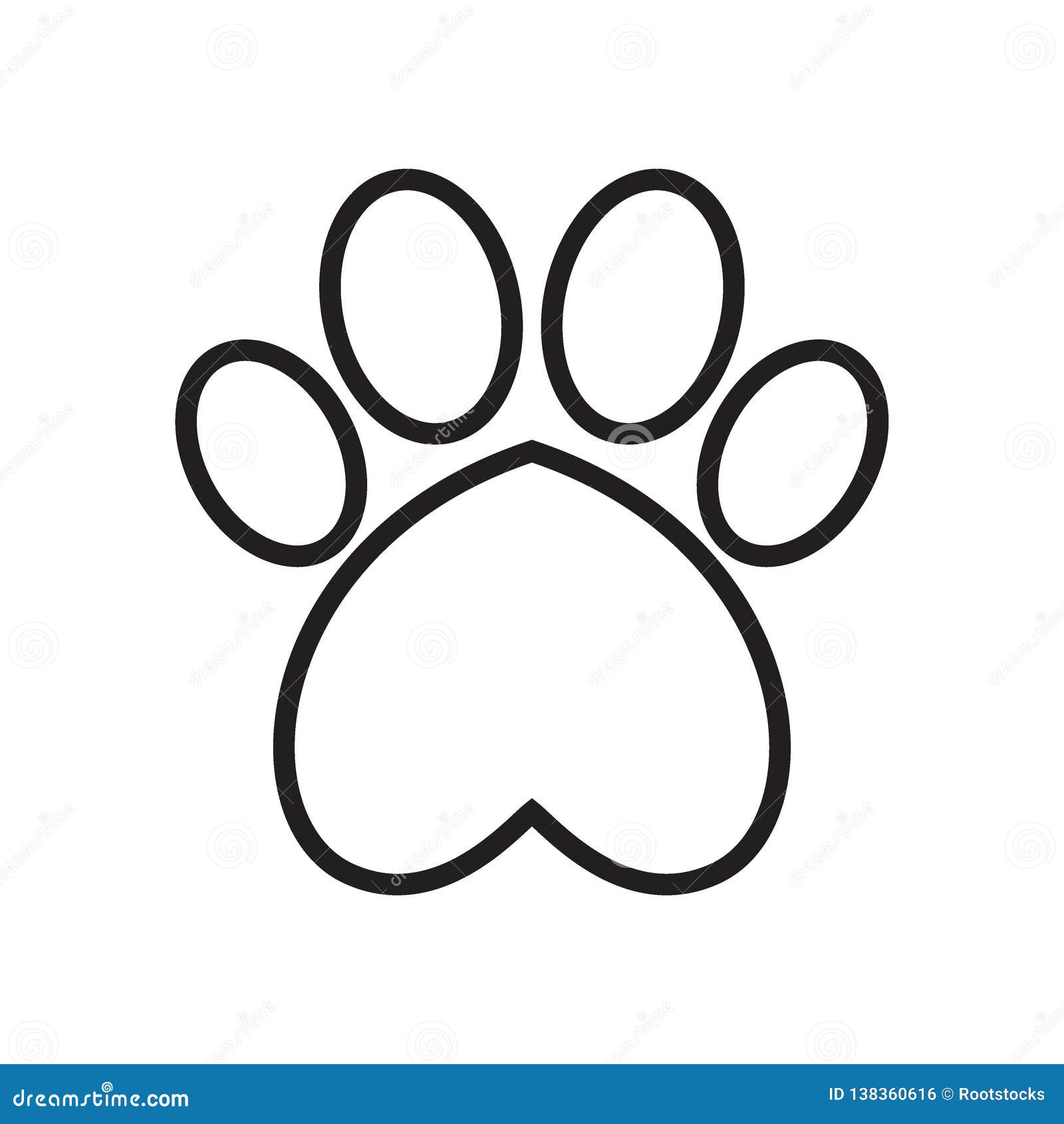 Animal`s Dog`s Paw Print with Heart Stock Vector - Illustration of background, concept: 138360616 Animal`s Dog`s Paw Print with Heart Stock Vector - Illustration of background, concept: 138360616