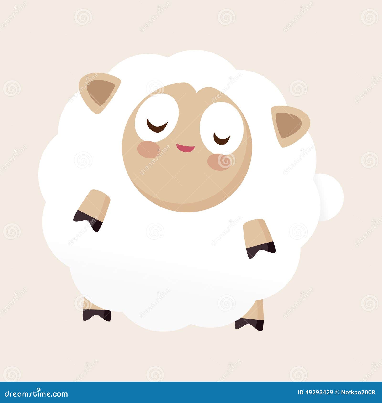 Animal Sheep Flat Icon Elements, Eps10 Stock Vector - Illustration of