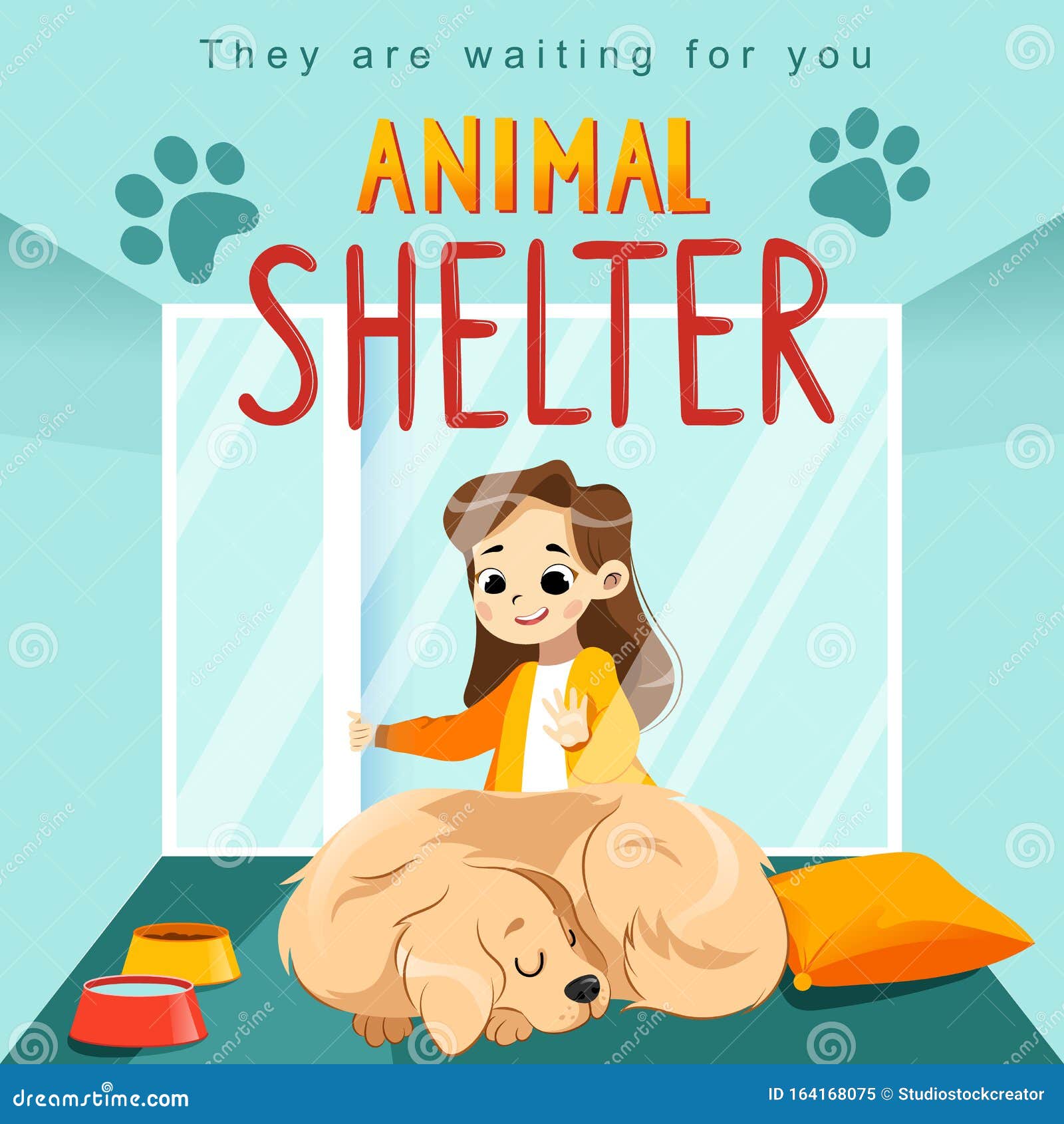 Animal Shelter Design Poster with Child, Dog and Decorations. Illustration Showes Animal Adoption, Care. Stock Vector - Illustration of person, banner: 164168075 Animal Shelter Design Poster with Child, Dog and Decorations. Illustration Showes Animal Adoption, Care. Stock Vector - Illustration of person, banner: 164168075