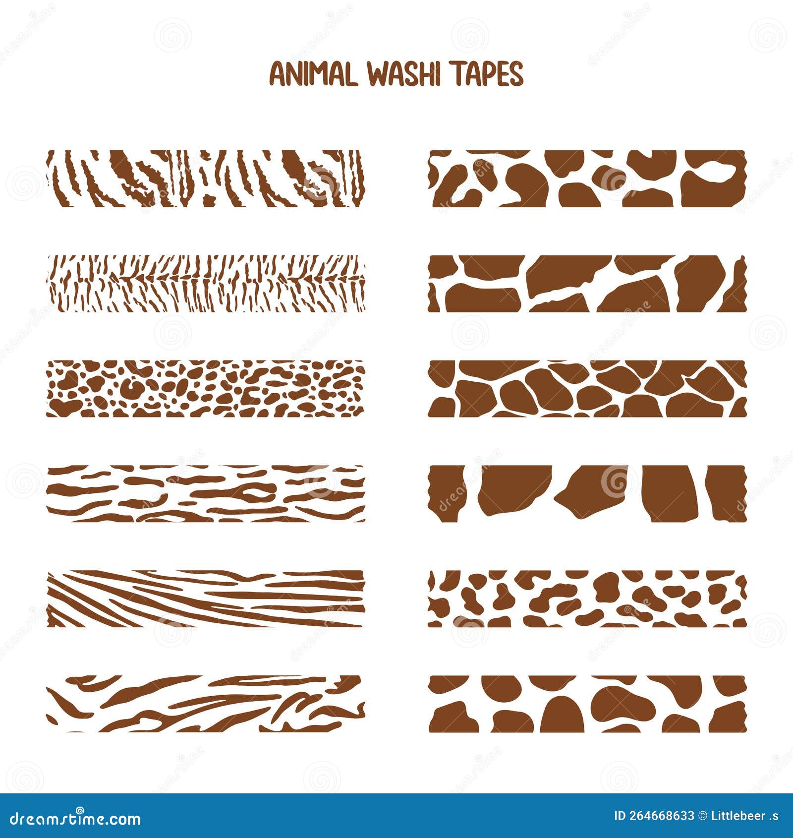 Free Vector  Goodnotes stickers vector element, brown washi tape