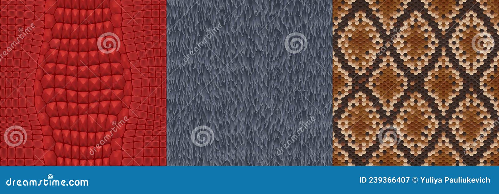 animal skin and fur seamless textures for game
