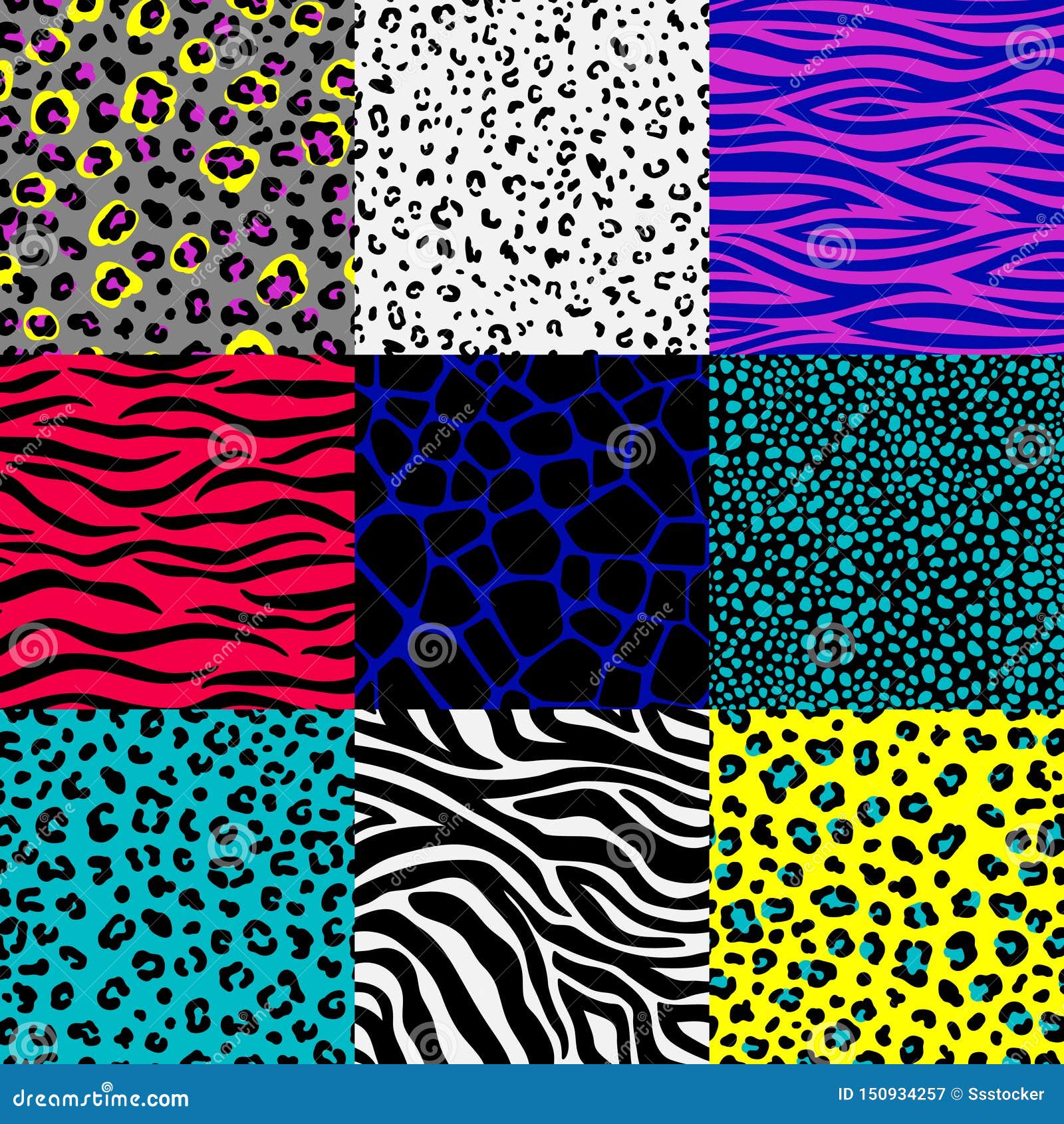 Animal skin patterns set stock vector. Illustration of ornamental - 150934257 Animal skin patterns set stock vector. Illustration of ornamental - 150934257