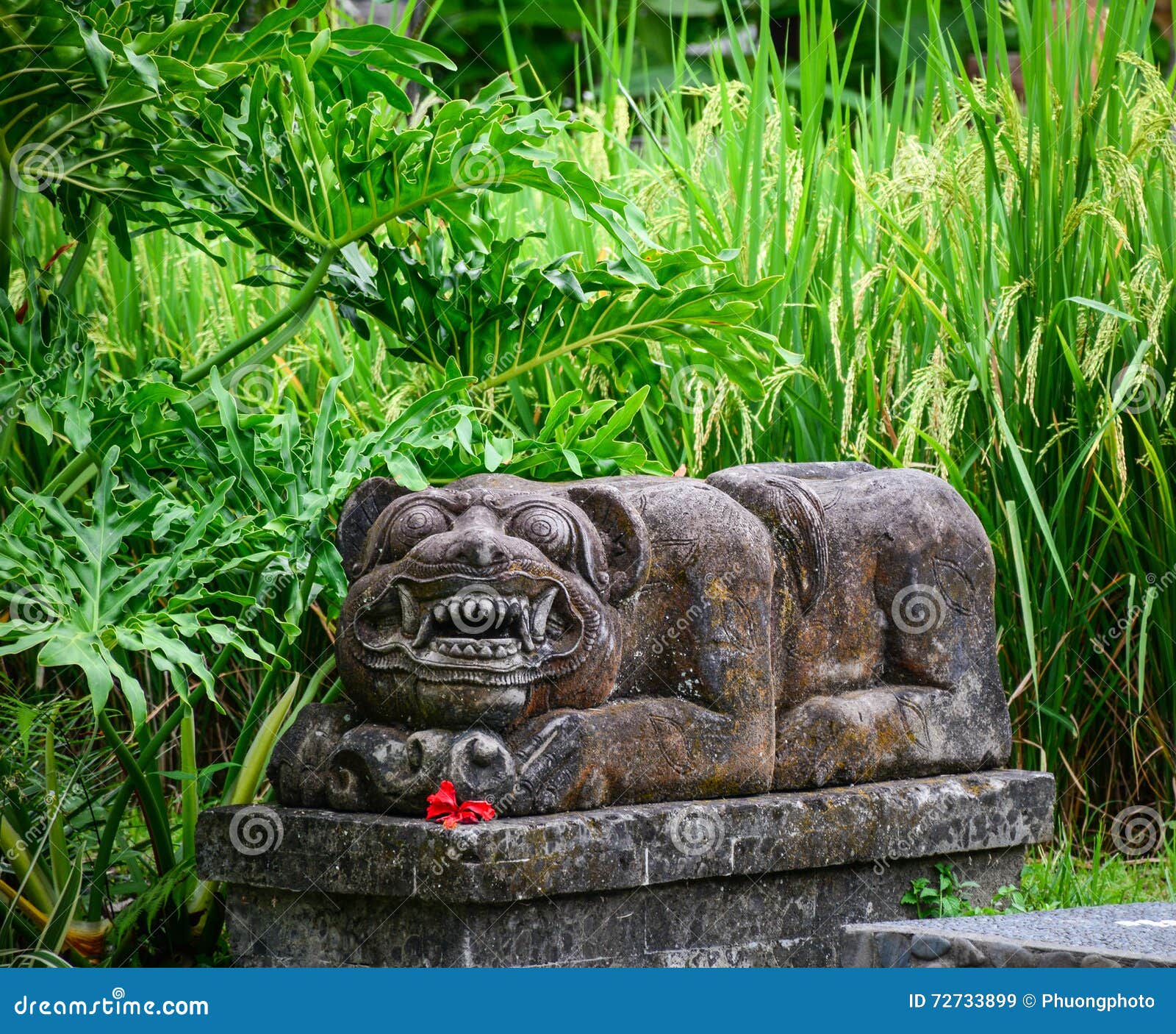 Animal Statue At The Village In Bali, Indonesia Stock Image - Image of coconut, carrying: 72733899