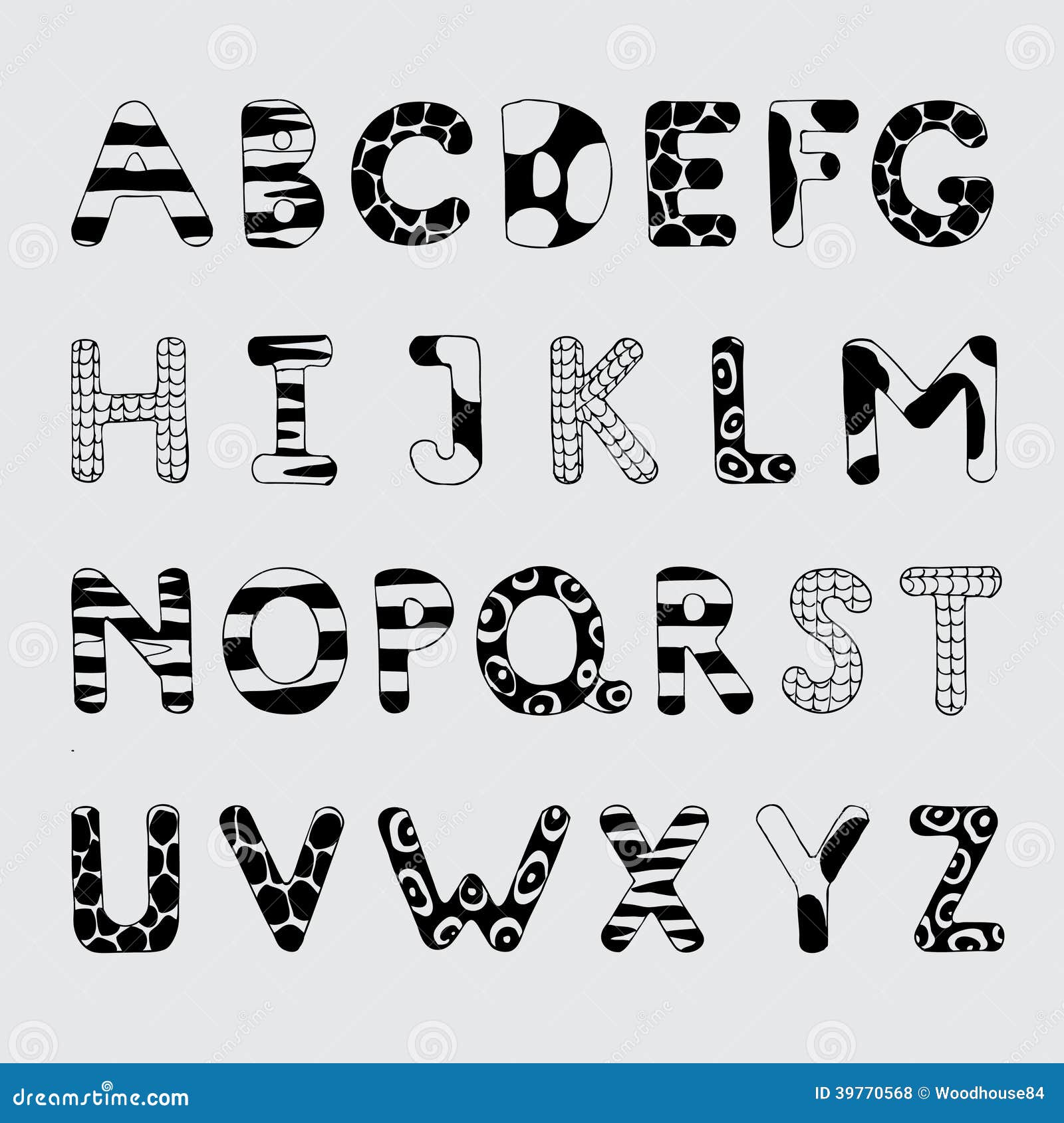 Animal Style Type Font stock vector. Image of animal - 39770568