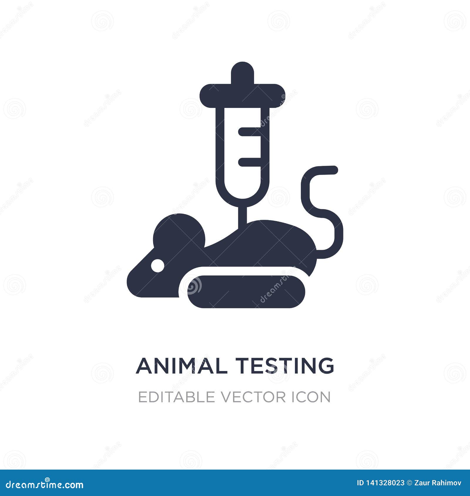 Download Animal Testing Icon On White Background. Simple Element Illustration From Animals Concept Stock ...