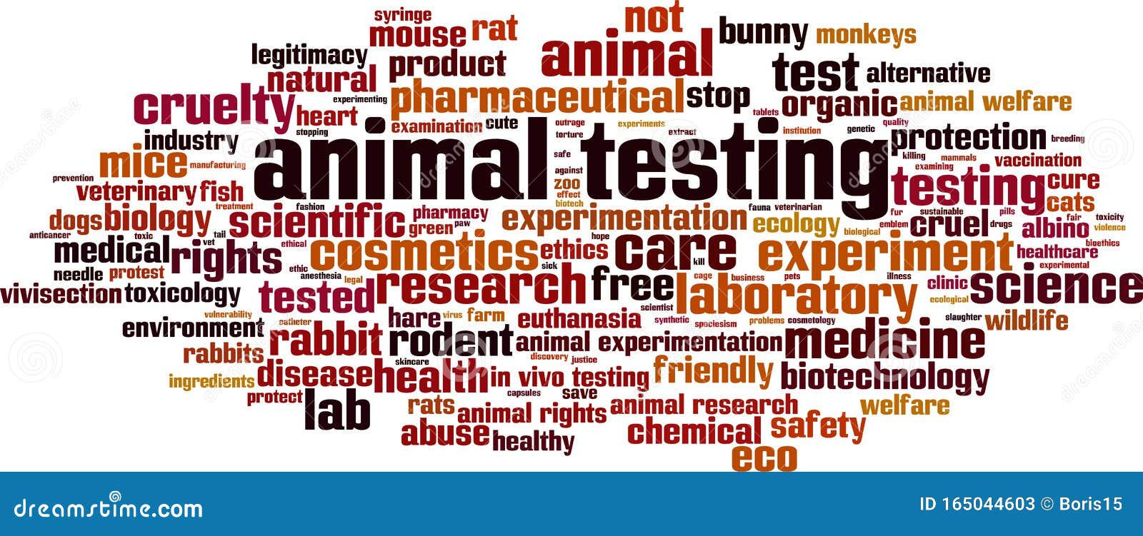 Download Animal testing word cloud stock vector. Illustration of research - 165044603