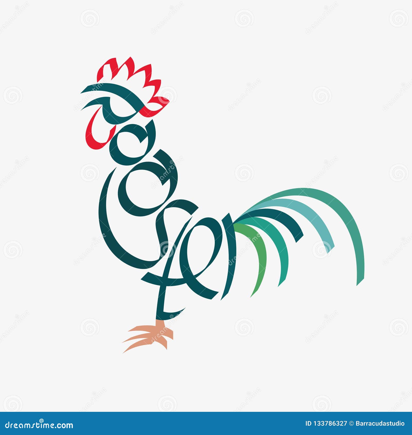 Animal Typography, Animal Calligraphy, Animal Logo, Animal Logotype.  Rooster Typography, Rooster Calligraphy, Rooster Logo. Stock Vector -  Illustration of decorative, logotype: 133786327