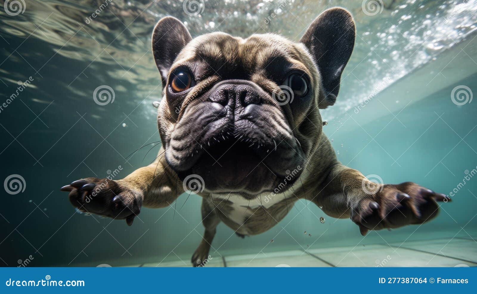 Animal under water stock illustration. Illustration of puppy - 277387064