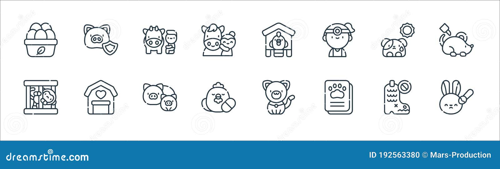 Animal Welfare Line Icons. Linear Set Stock Vector - Illustration of turkey, mice: 192563380 Animal Welfare Line Icons. Linear Set Stock Vector - Illustration of turkey, mice: 192563380