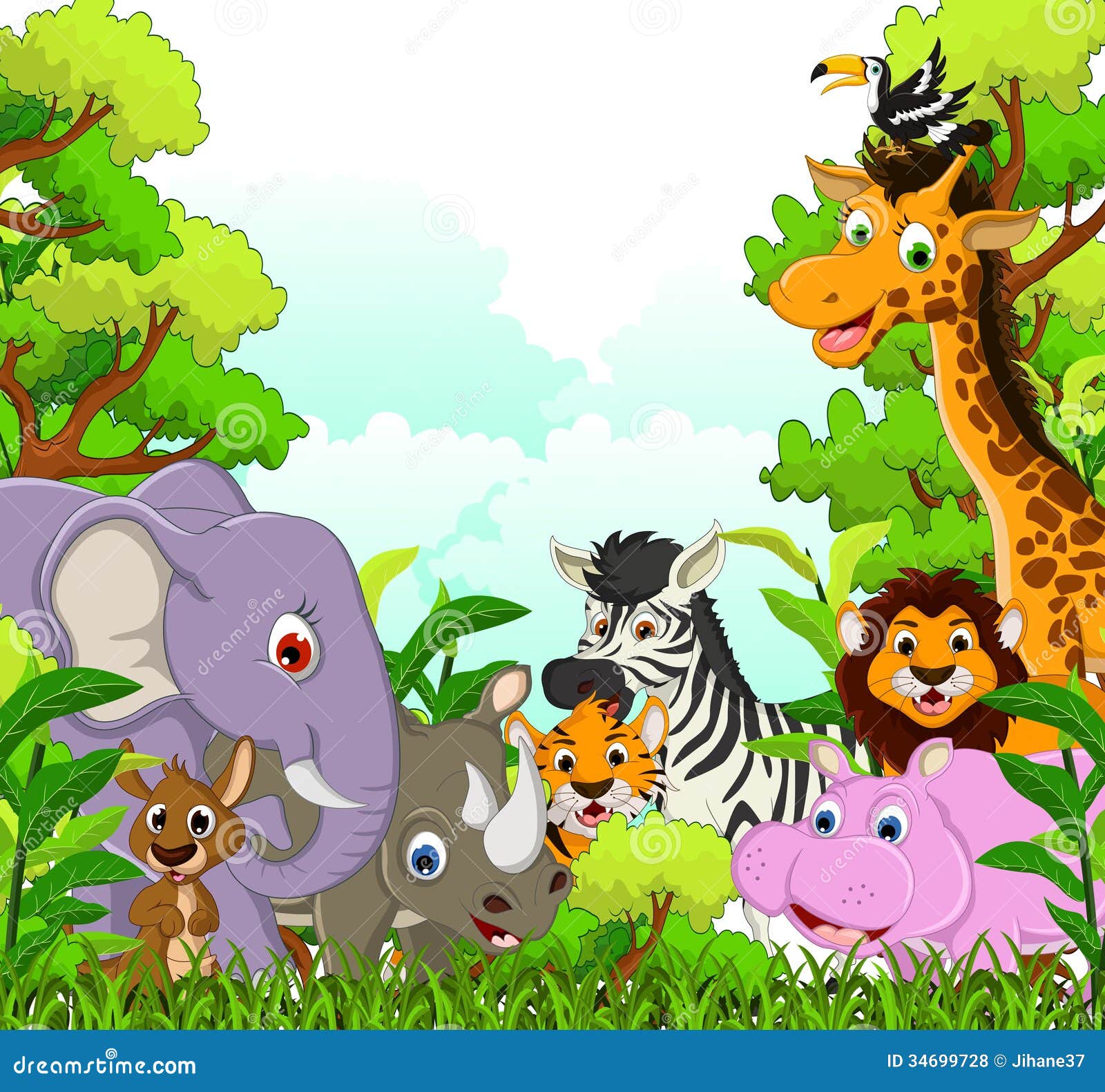 Populer 21+ Cartoon Forest Background With Animals