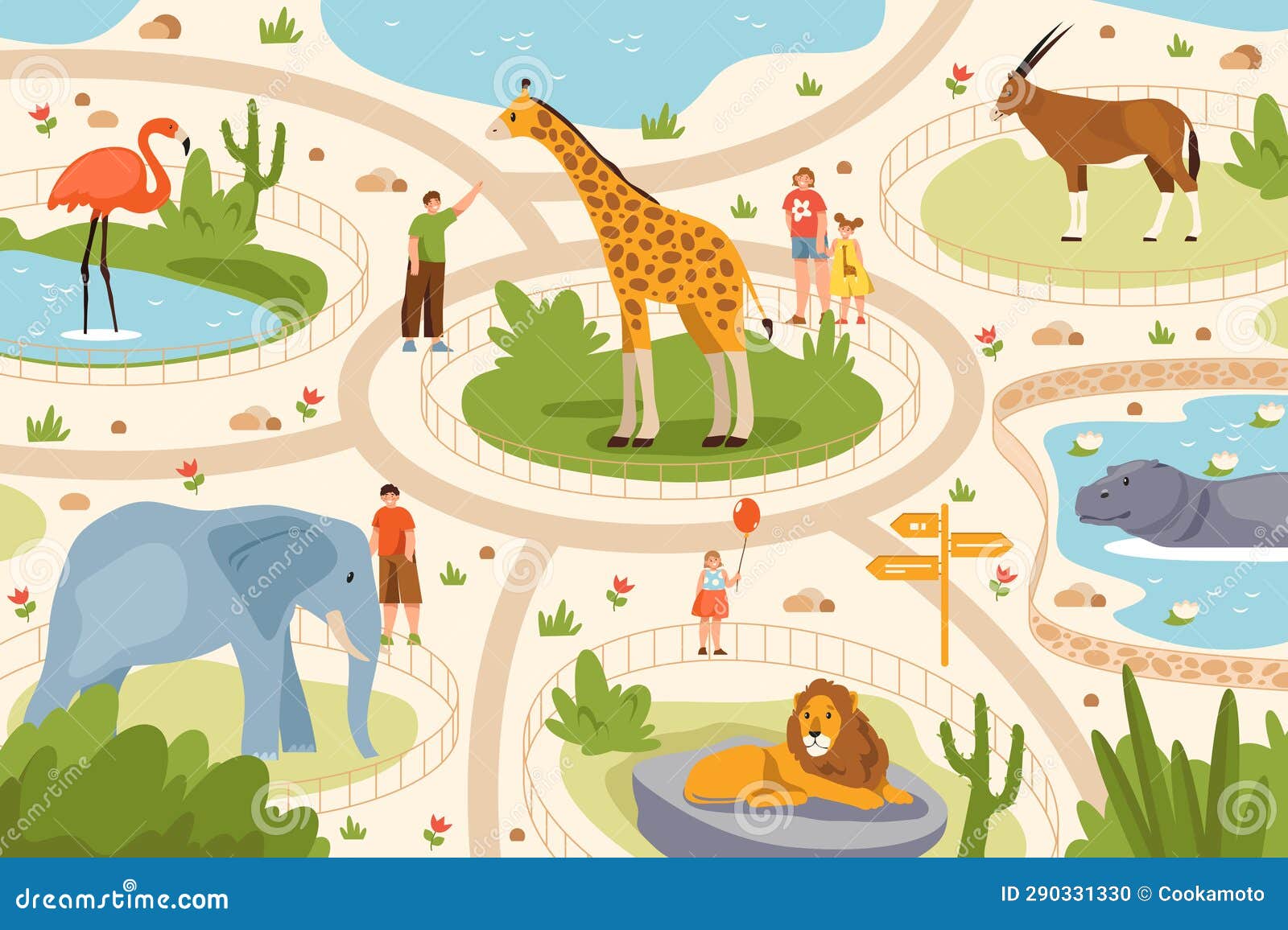 animal zoo or wild tropical park  image
