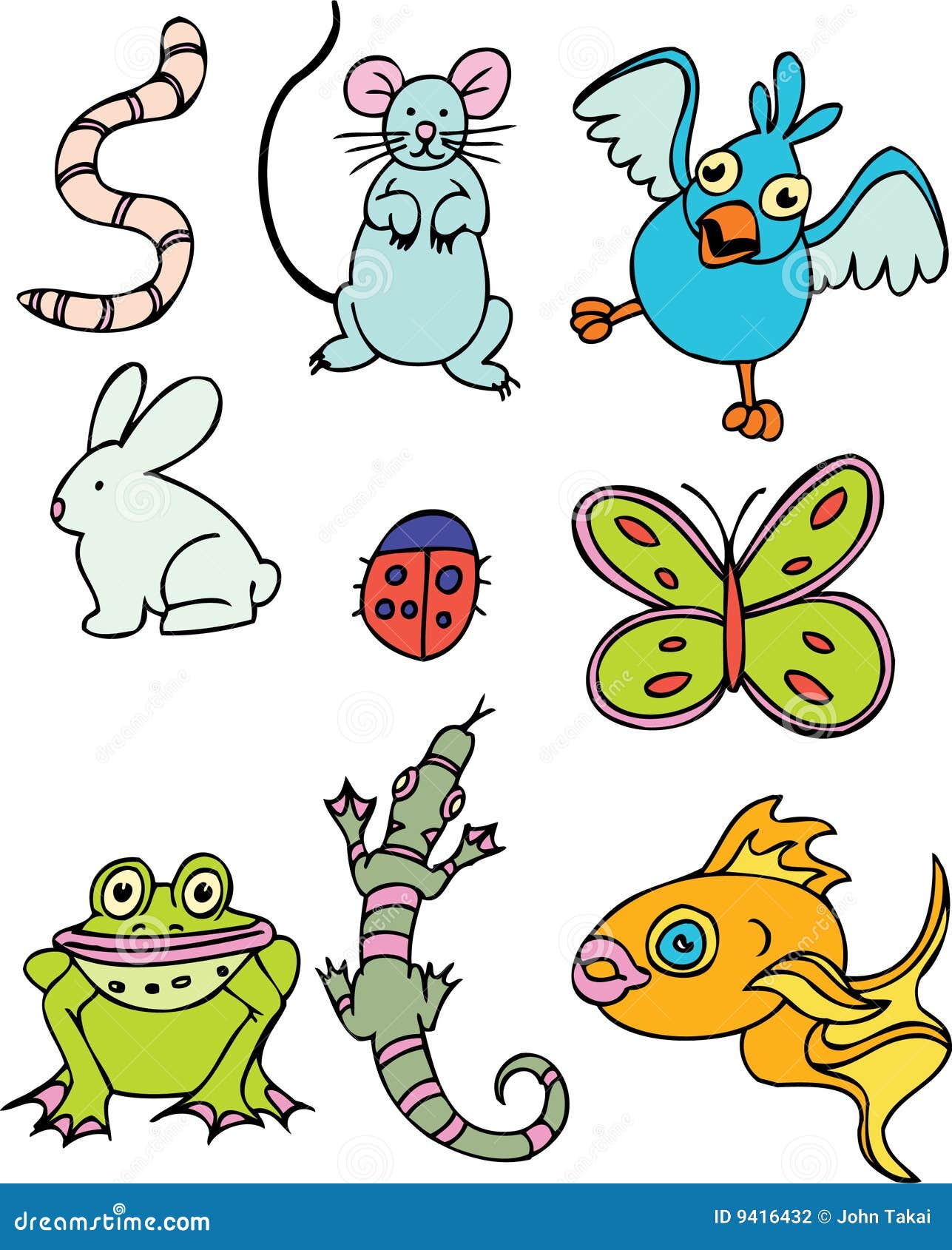 Animales Al Aire Libre Del Bosque Ilustración del Vector - Imagen: 9416432