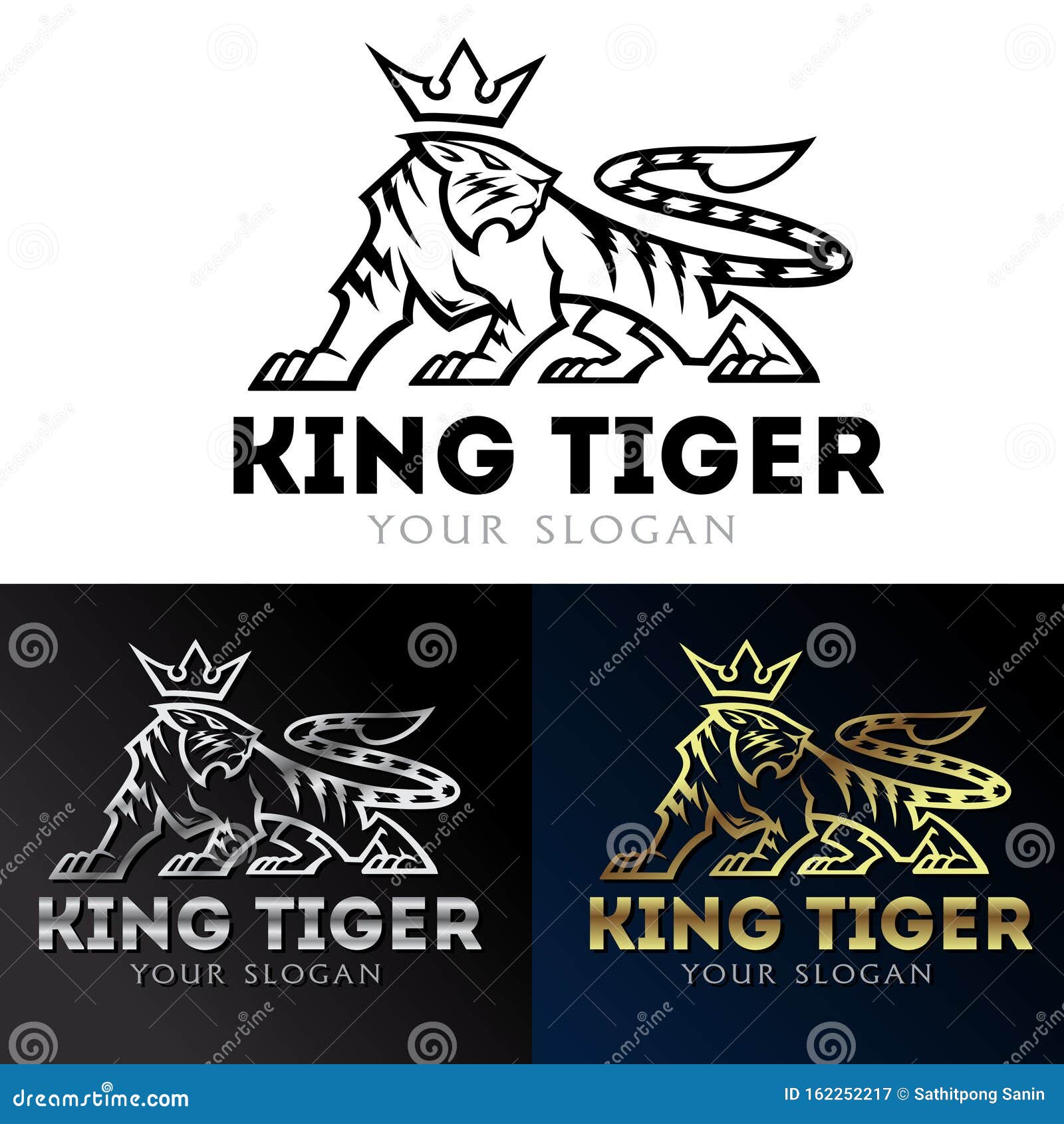 Tiger King Icon Logo Vector Stock Vector - Illustration of beast, design:  162252217