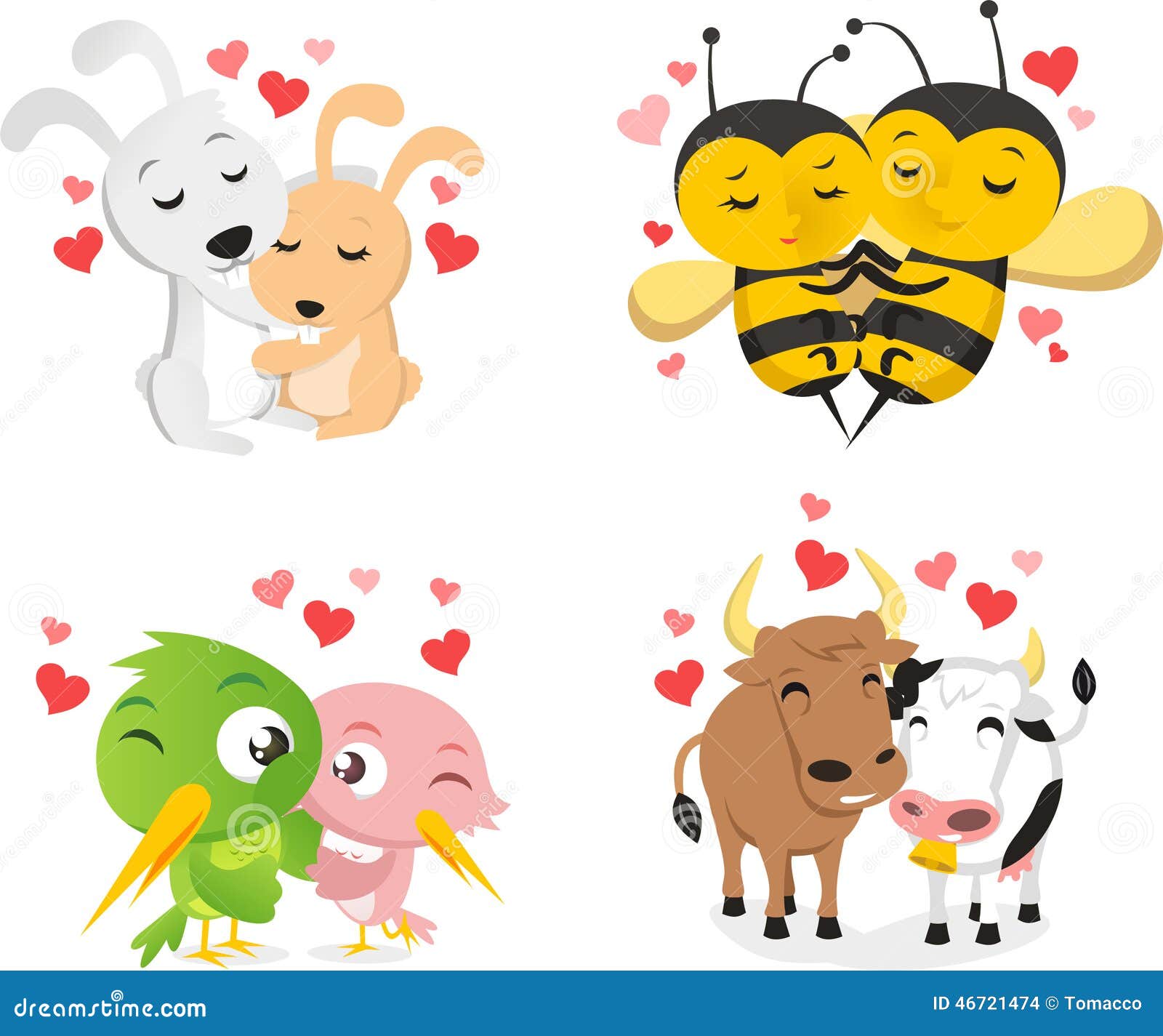 Love Animals Collection 01 Cartoon Vector | CartoonDealer.com #7654923