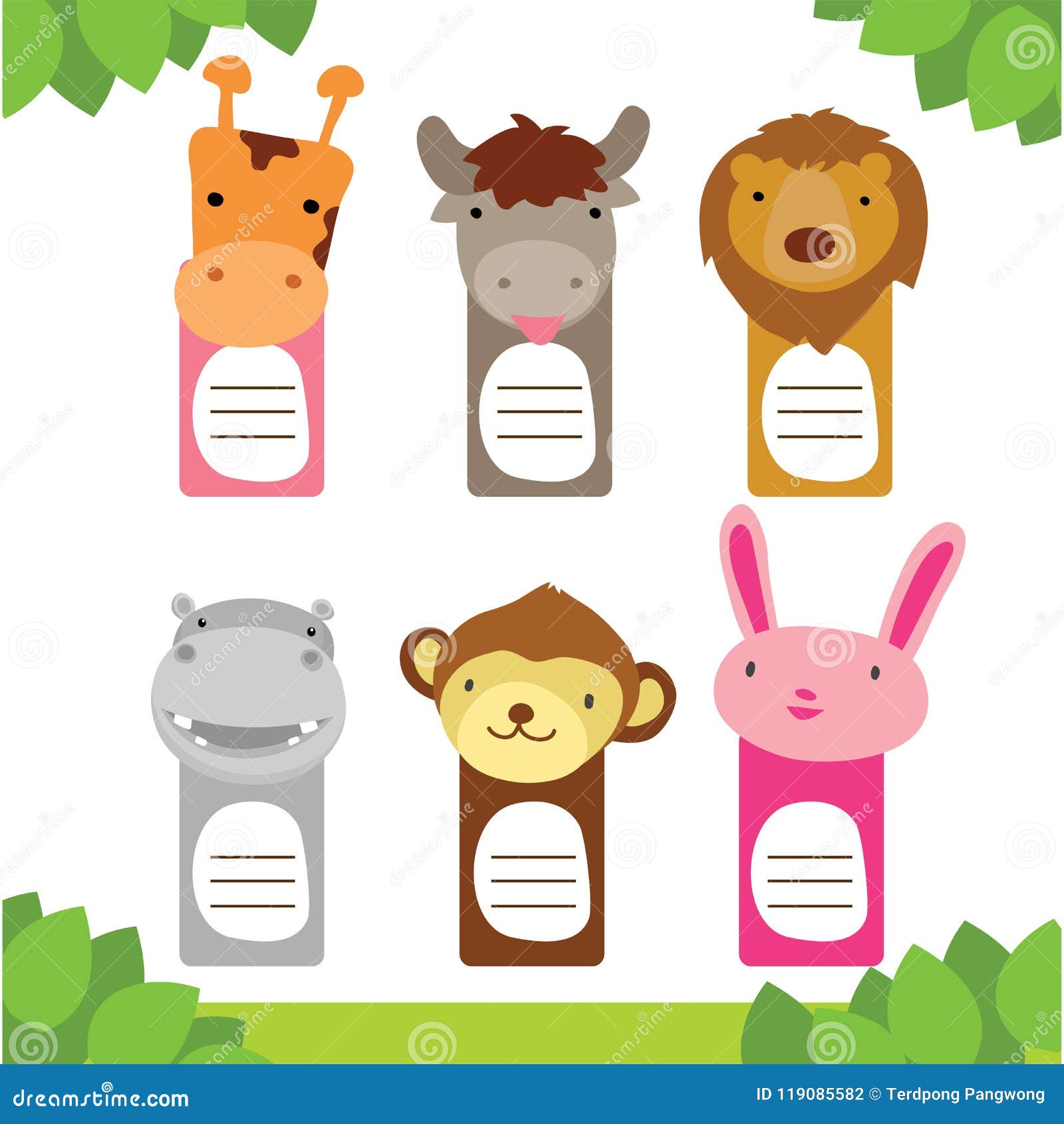 Animals frame design stock illustration. Illustration of border - 119085582