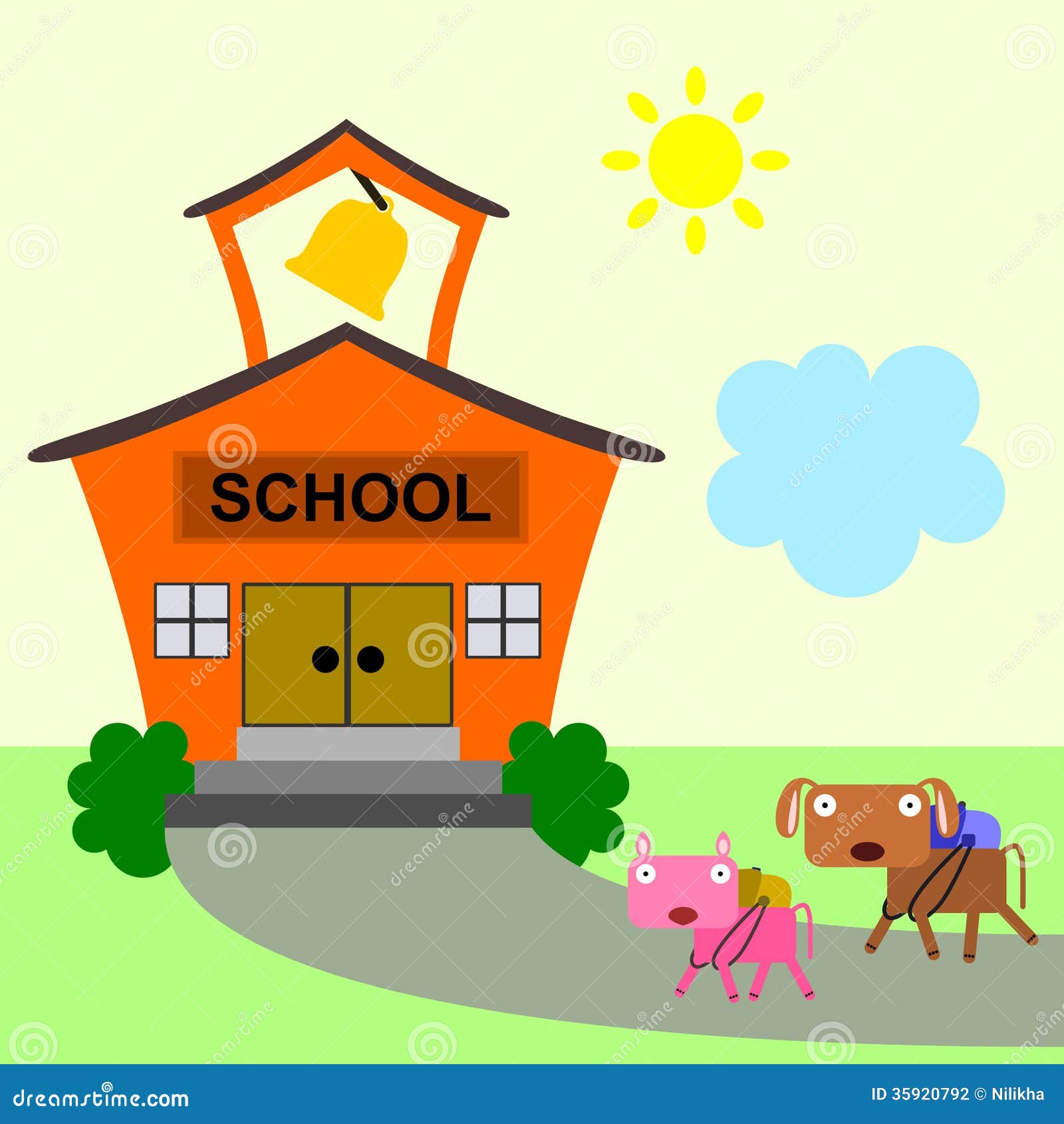Animals go to school stock illustration. Illustration of learn - 35920792 Animals go to school stock illustration. Illustration of learn - 35920792