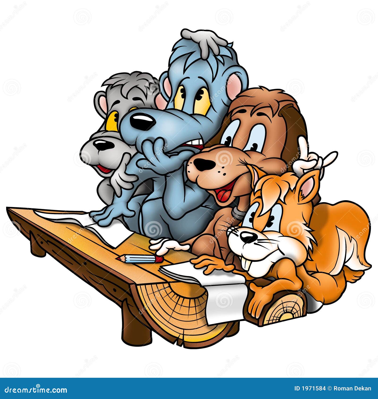 Animals in school stock illustration. Illustration of book - 1971584 Animals in school stock illustration. Illustration of book - 1971584