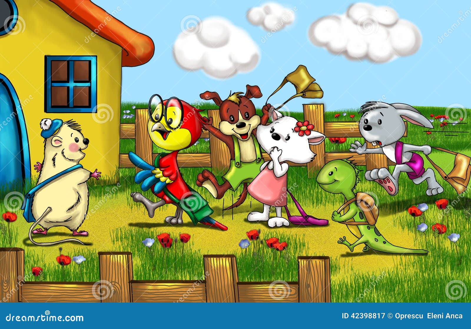 Animals at school stock illustration. Illustration of illustrations - 42398817 Animals at school stock illustration. Illustration of illustrations - 42398817