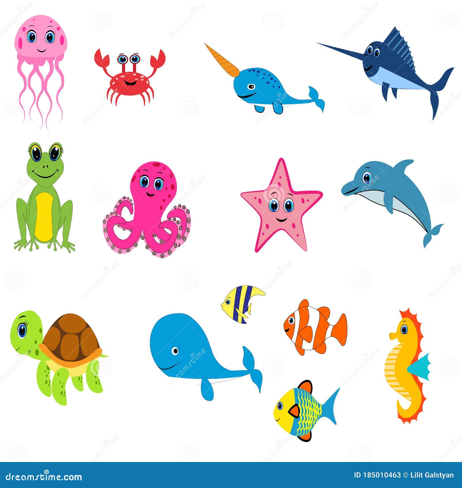 Animals Set , Cartoon Vector Illustration Character Vector Stock Vector ...