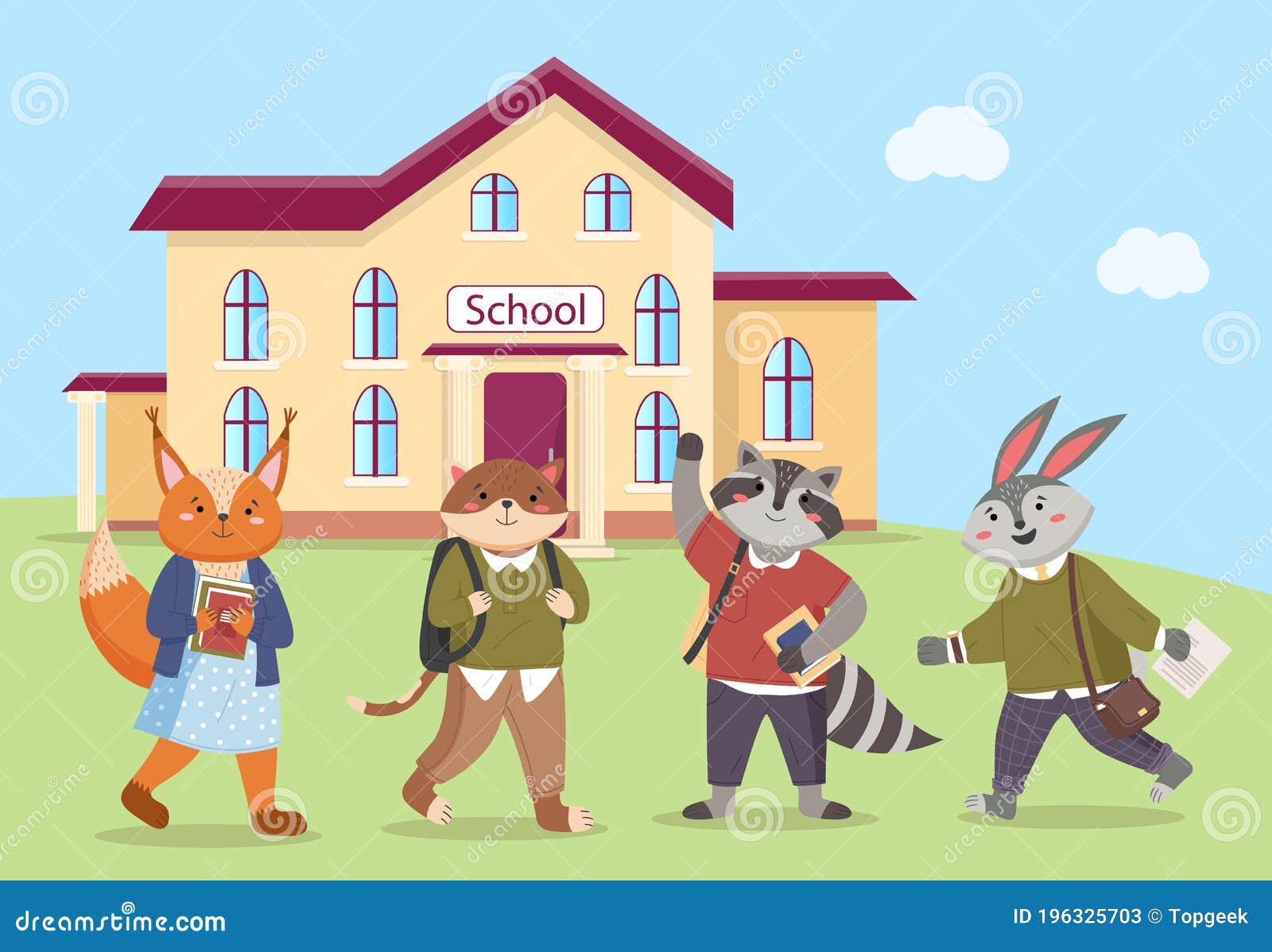 Animals Go To School Stock Illustrations – 87 Animals Go To School Stock  Illustrations, Vectors & Clipart - Dreamstime