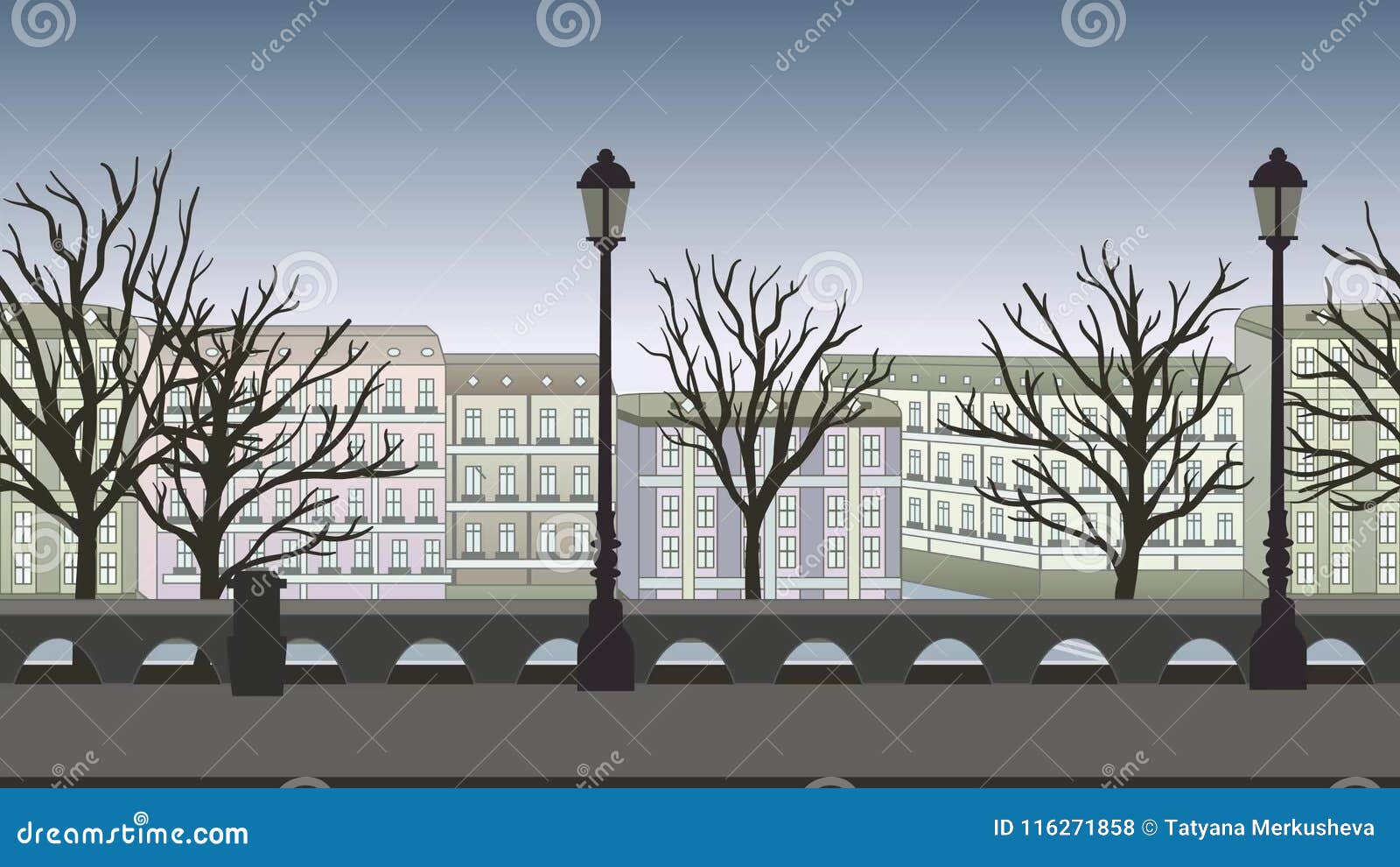 Animated Background. European City Street with Buildings, Trees and  Lampposts. Flat Animation, Parallax. Footage. Stock Footage - Video of  backdrop, building: 116271858
