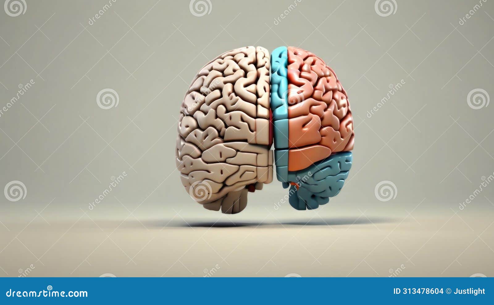 an animated brain is divided into two halves, one representing selfesteem and the other selfconcept. the selfesteem half