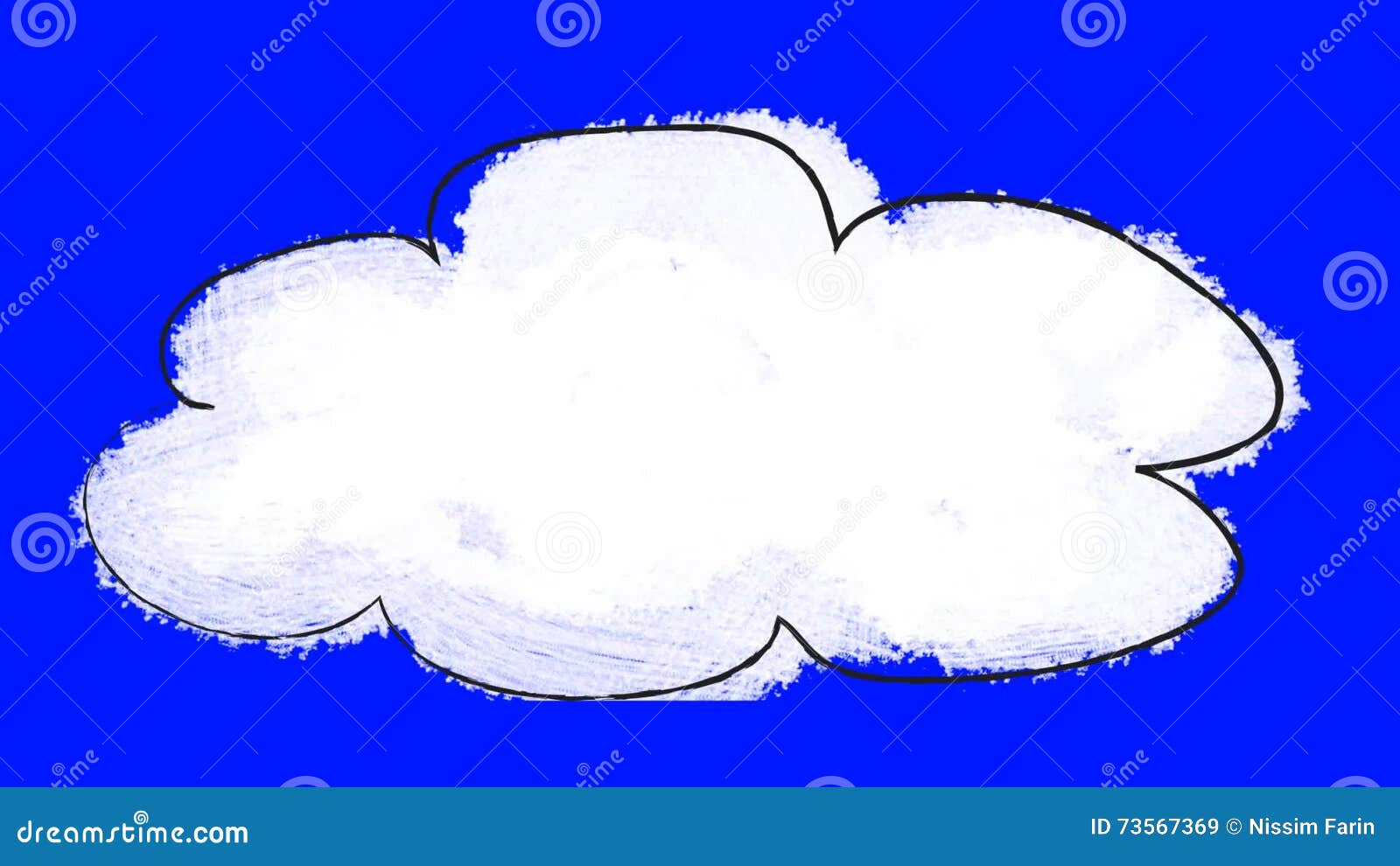 Animated Cartoon Cloud on a Green Screen Background Stock Video Video