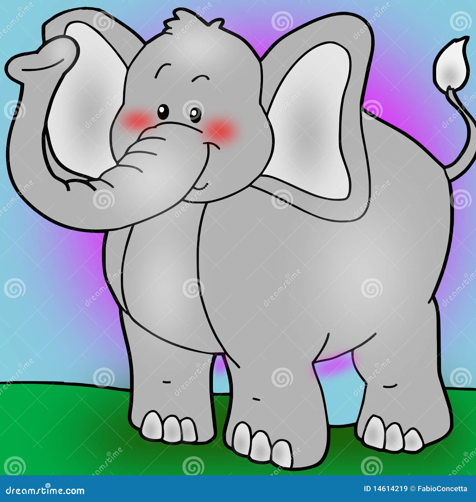 cartoon elephant drawings