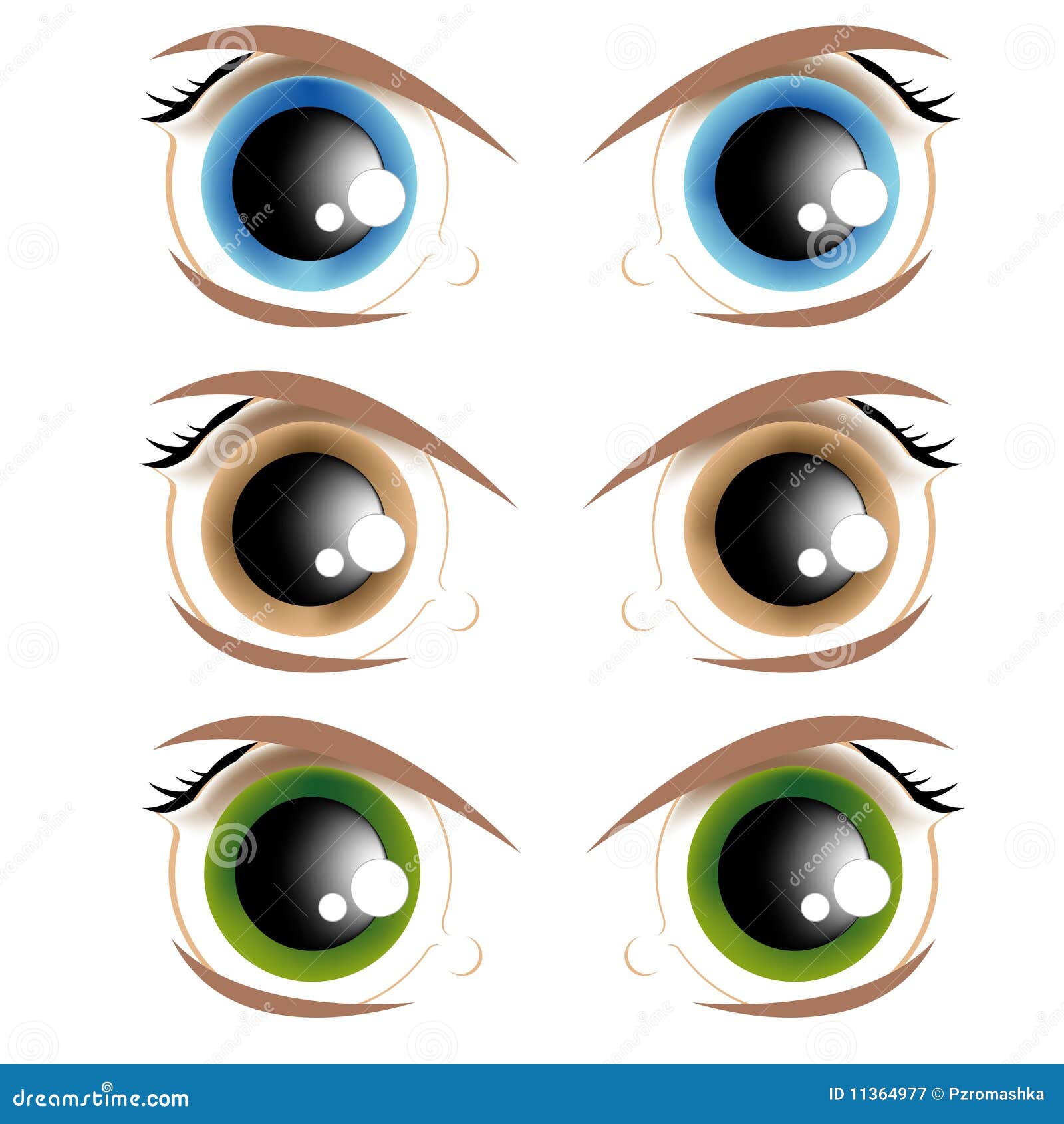 Animated eyes stock vector. Illustration of color, character - 11364977