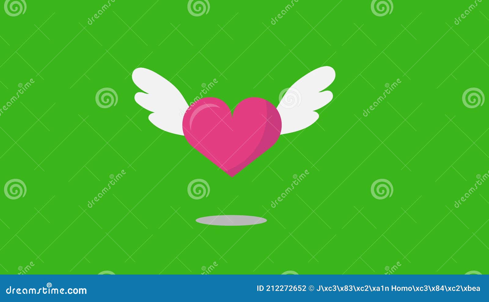 Animated heart flying. stock footage. Video of flow - 212272652