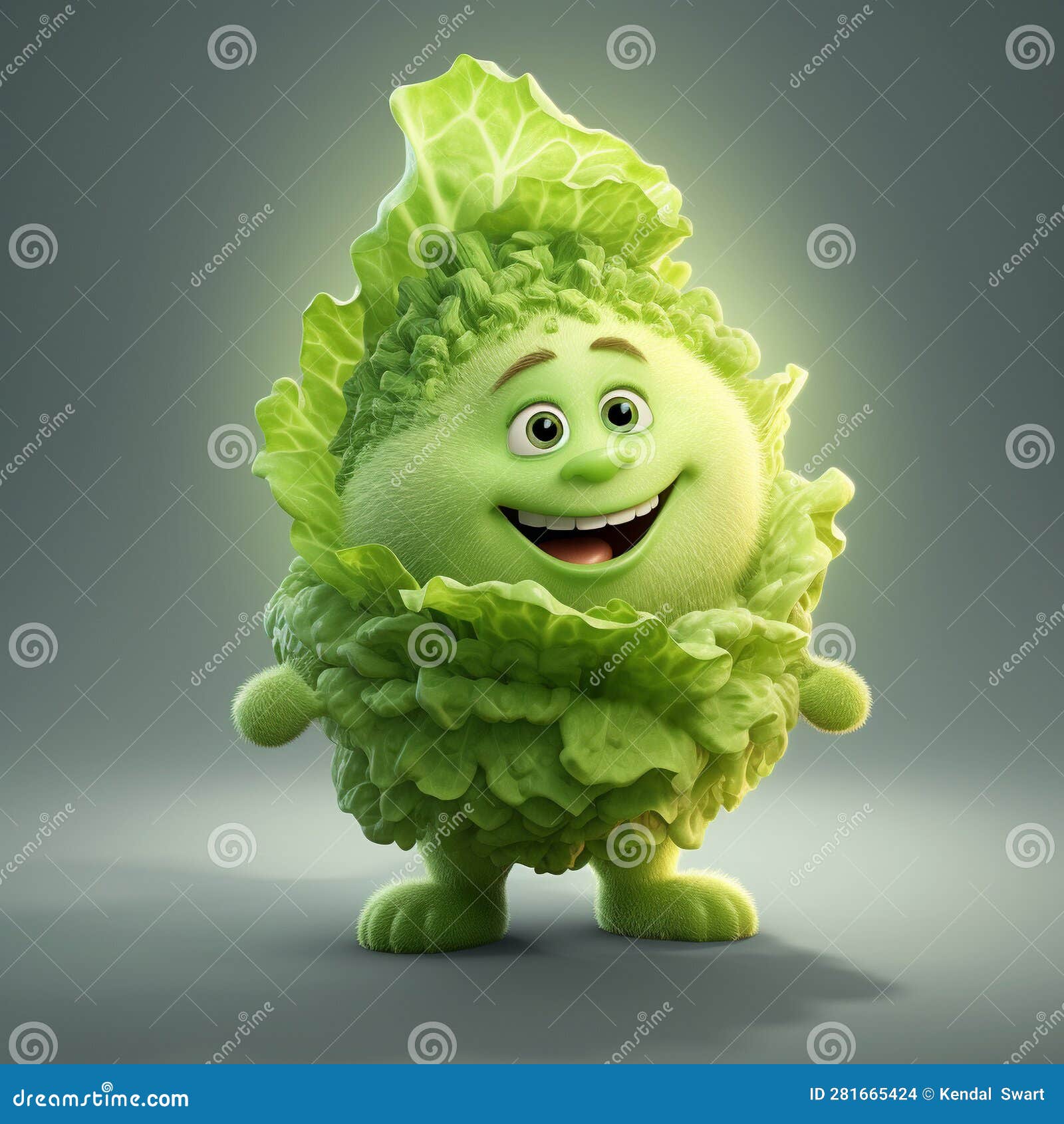 A animated lettuce stock illustration. Illustration of shapes 281665424